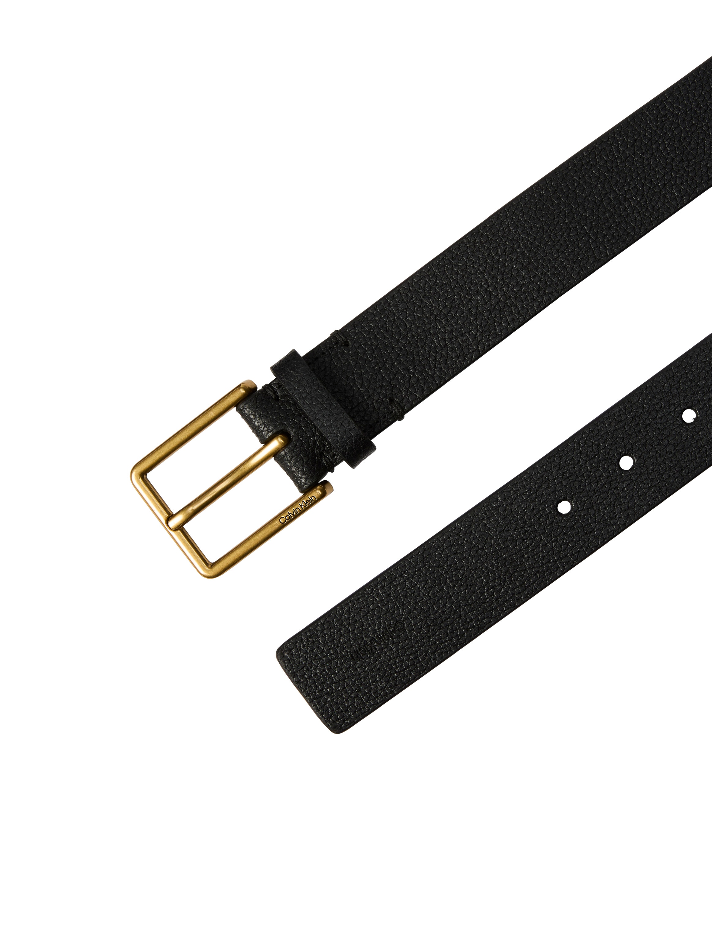 Calvin Klein Ledergürtel »WARMTH BUCKLE GOLD PEBBLE 35MM« Regular fit und größenverstellbar