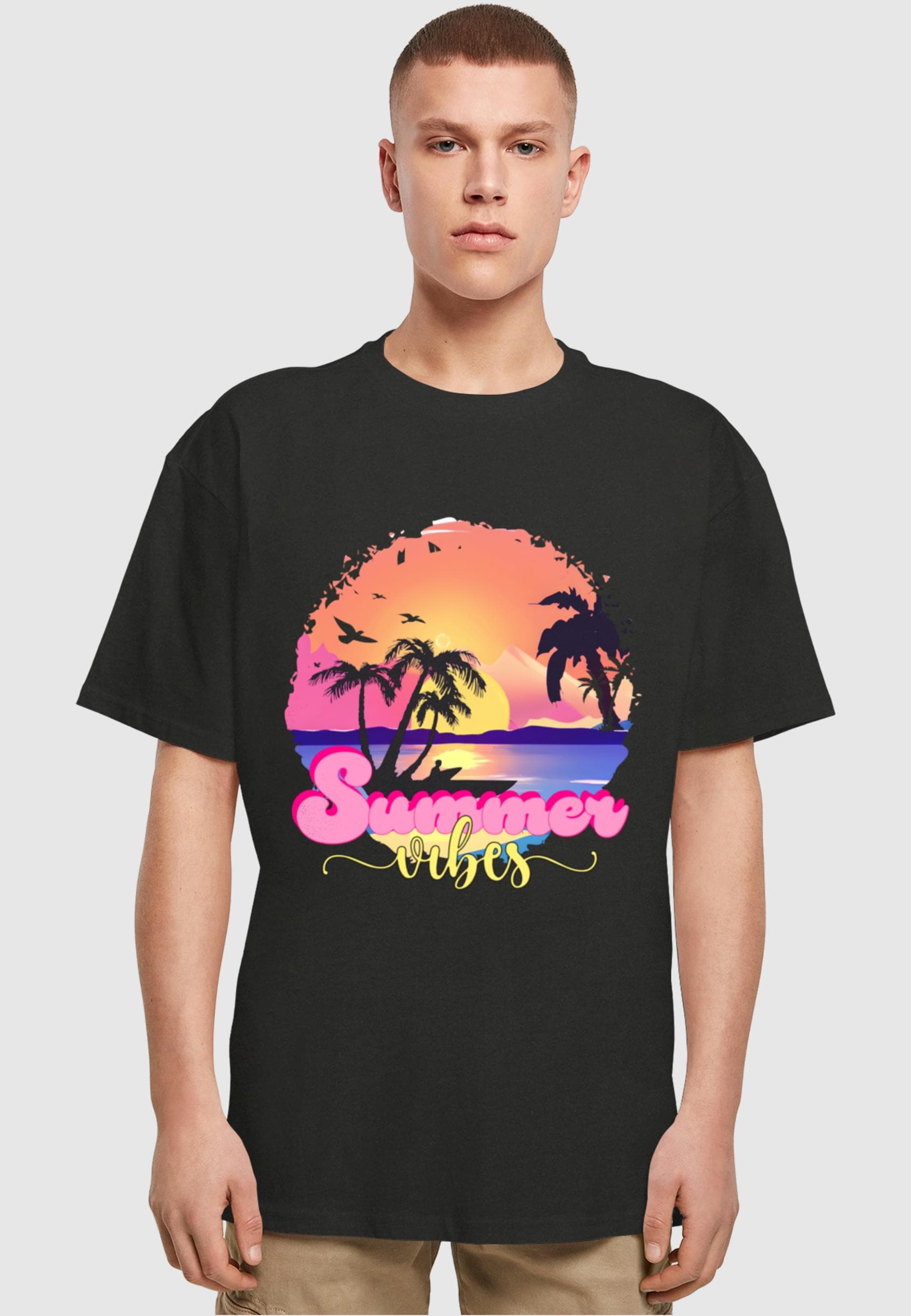 Merchcode T-Shirt »Merchcode Herren Summer Vibes Sunset Heavy Oversized Tee«, (1 tlg.)