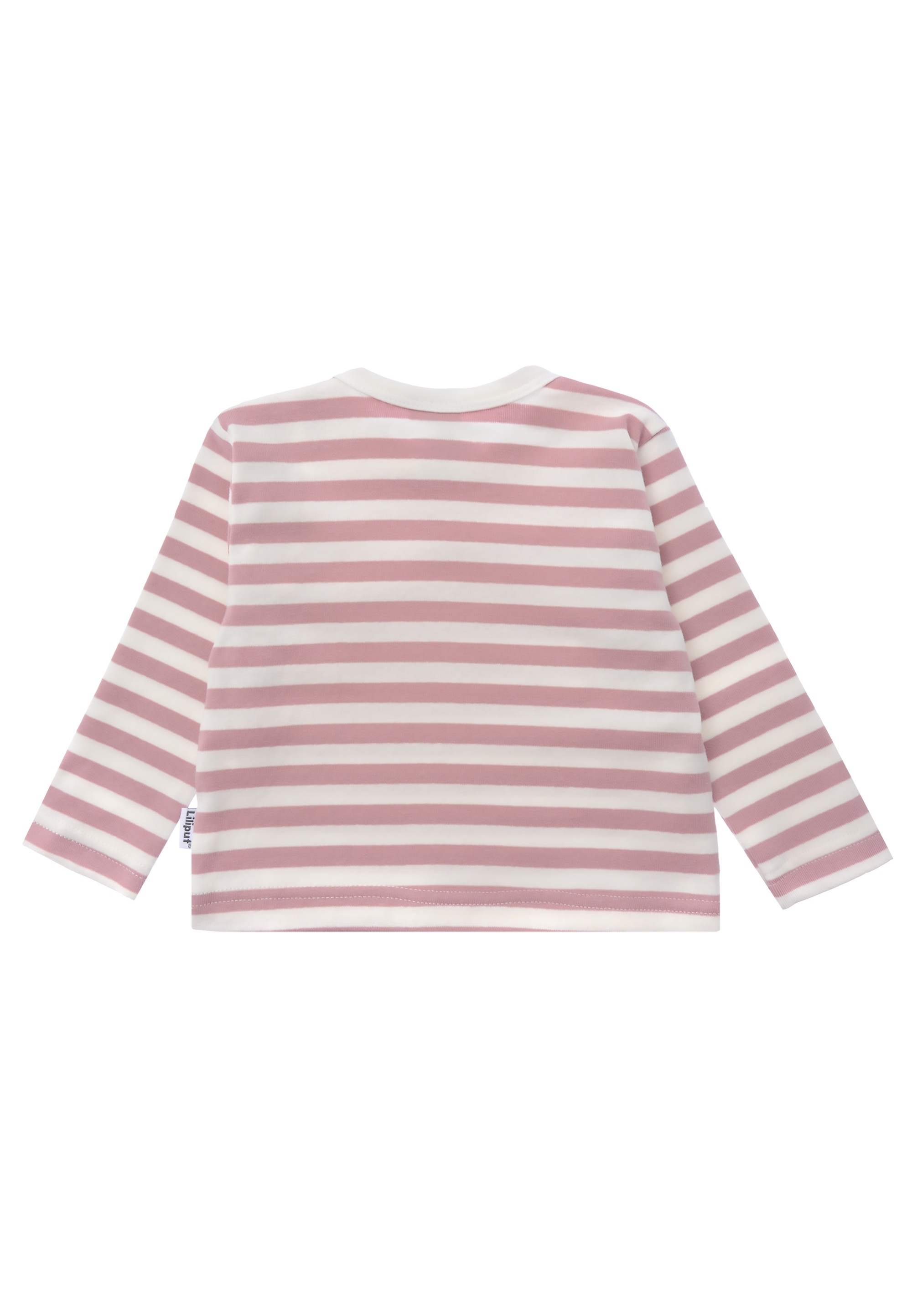 Liliput Langarmshirt »schilf-ecru und rosé-ecru geringelt«, mit Druckknöpfen auf der Schulter