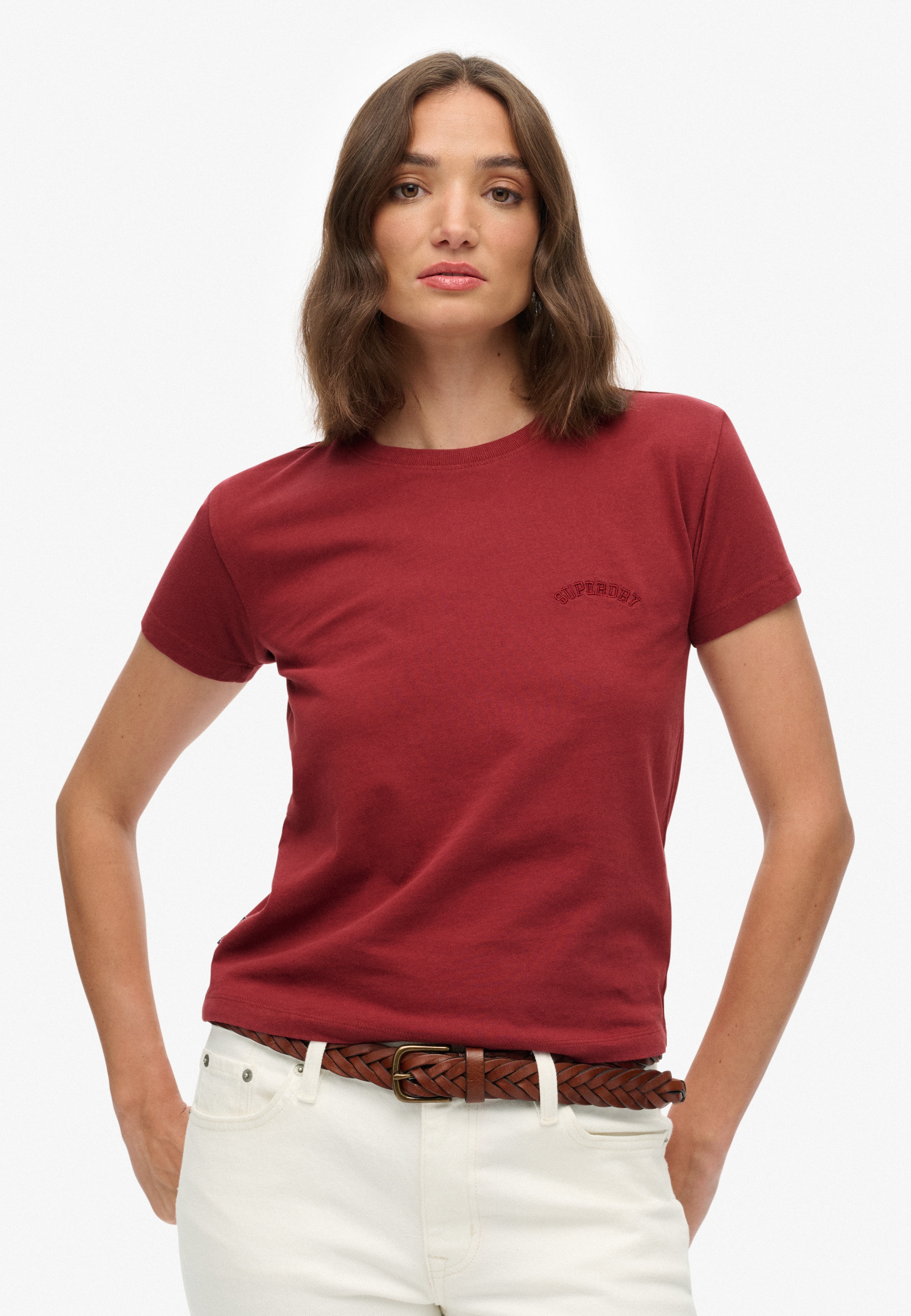 Superdry Kurzarmshirt "SU-ESSENTIAL LOGO 90S T SHIRT", angenehmes Tragegefü günstig online kaufen