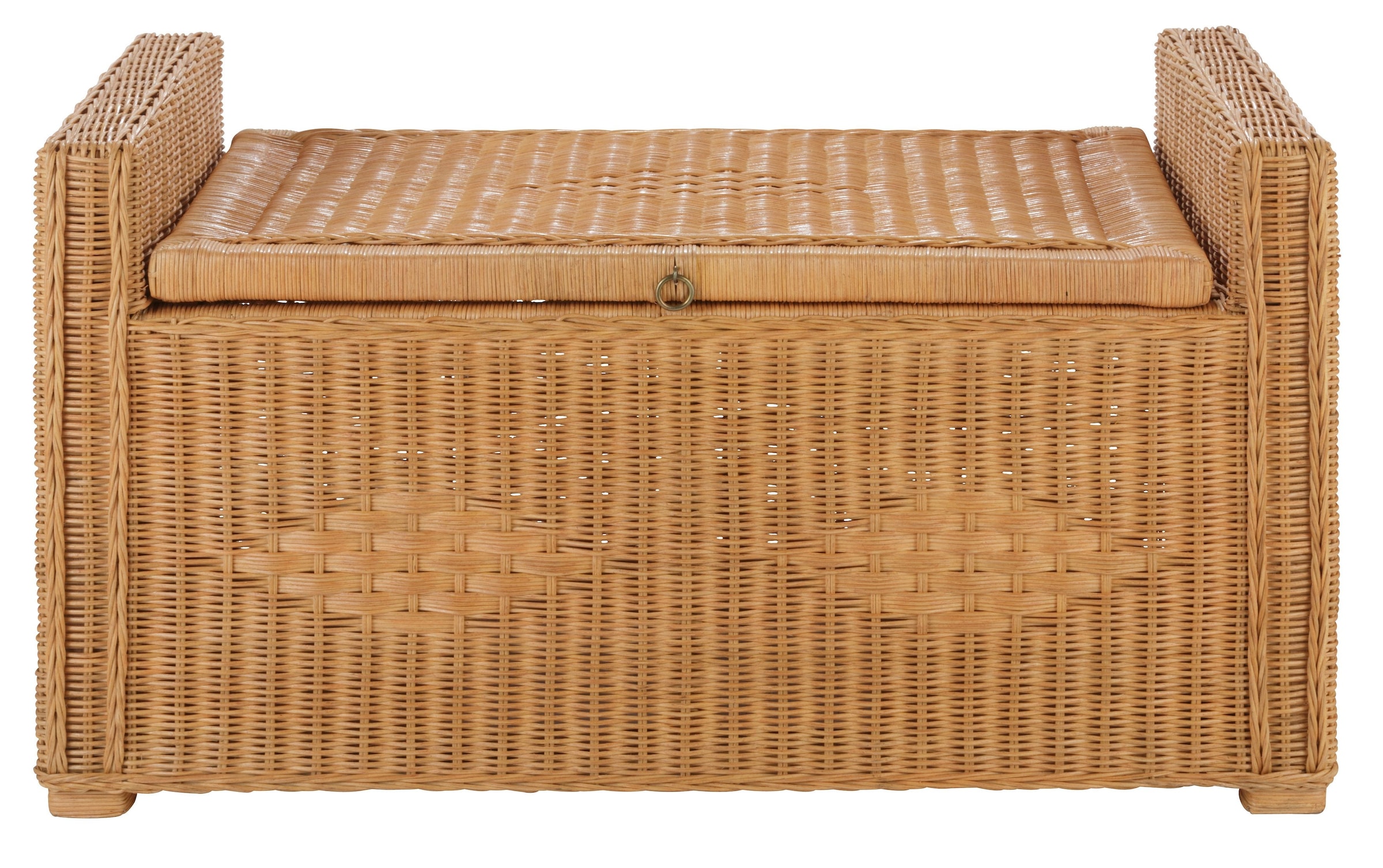 Home affaire Sitztruhe »Schönerempfang, TOPSELLER!«, (Rattan-Bank), Belastbar bis max. 80 Kg, mit Stauraum