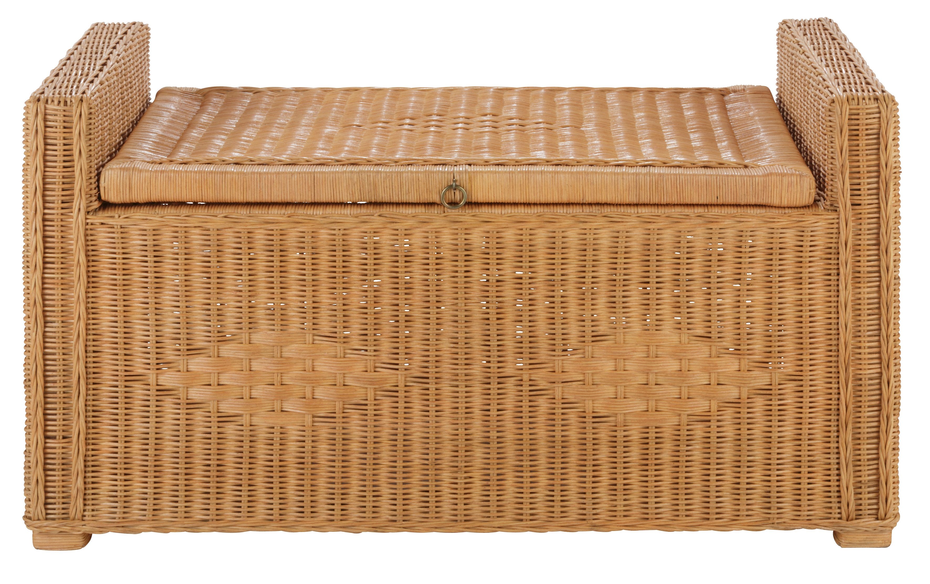 Thumbnail - Home affaire Sitztruhe "Schönerempfang, TOPSELLER" Rattan-Bank, OTTOs Choice, Belastbar bis max. 80 Kg, mit Stauraum