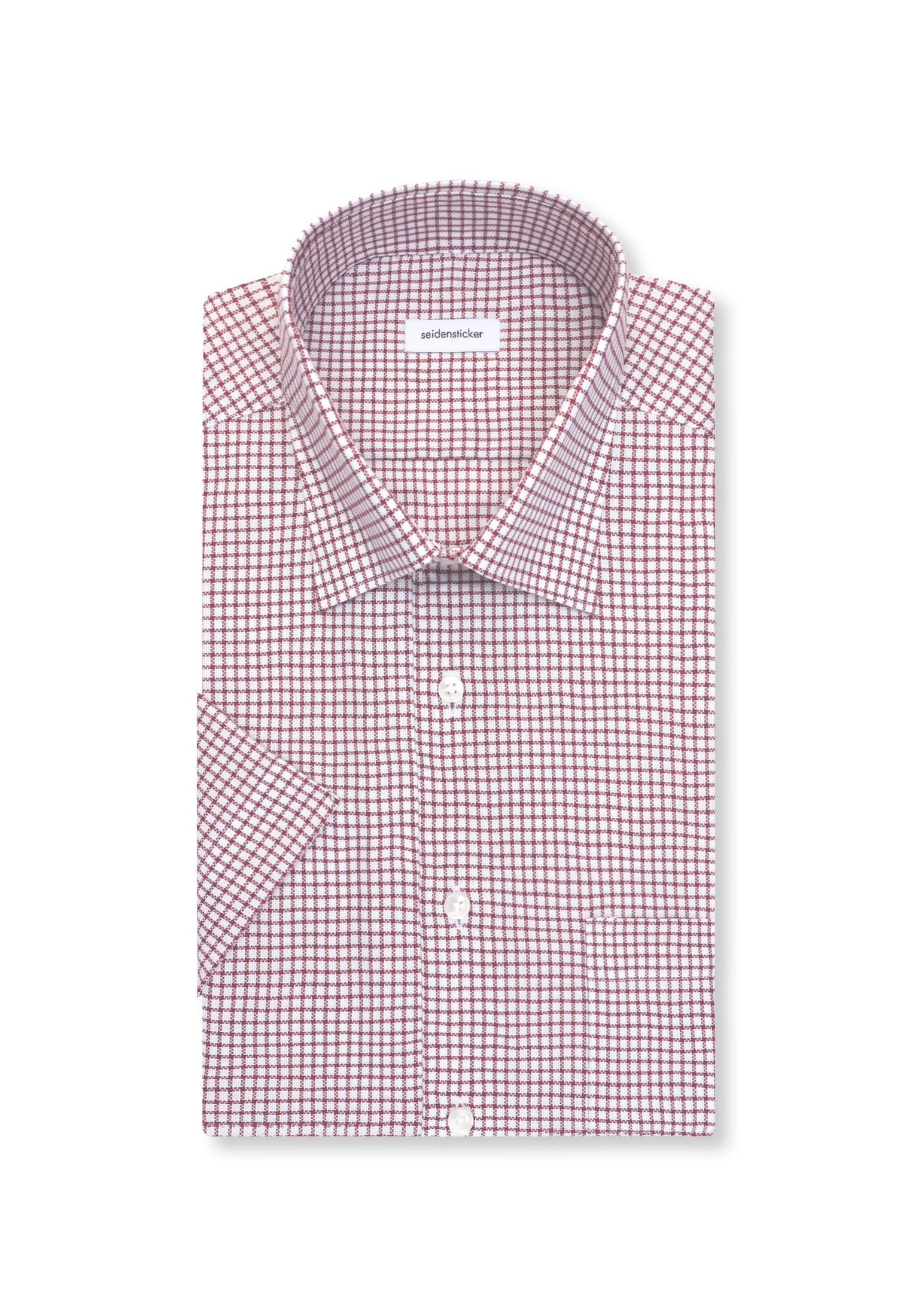 seidensticker Businesshemd »Schwarze Rose« Regular 1/2 Covered-Button-Down-Kragen Karo