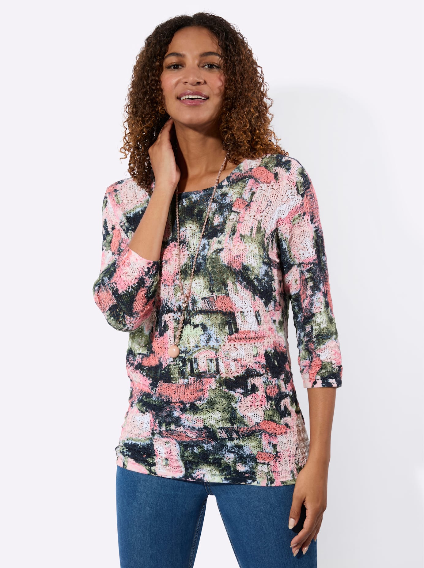 Thumbnail - Inspirationen 3/4 Arm-Pullover "Druck-Pullover"