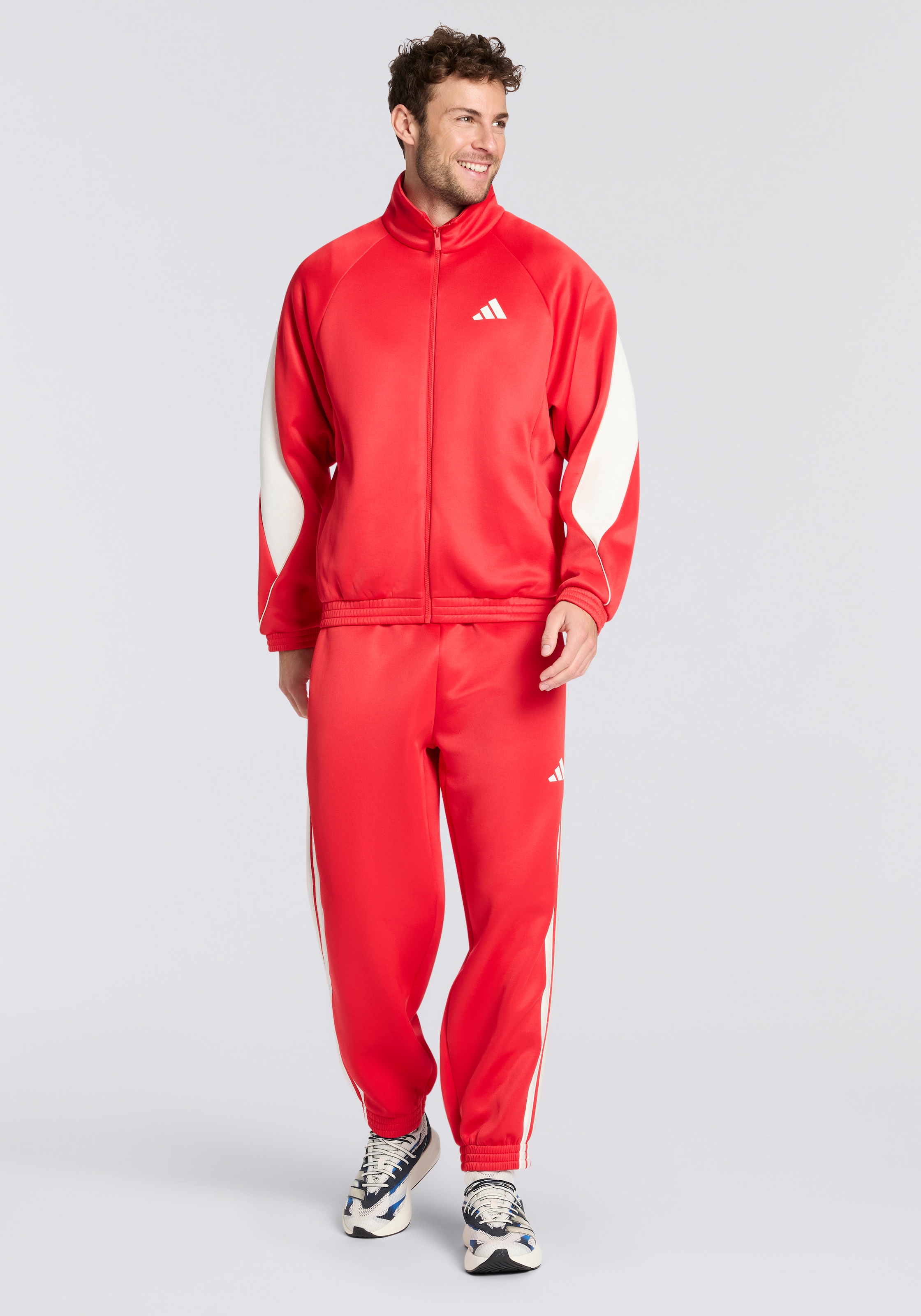 adidas Sportswear Trainingsjacke »M STADIUM TT« aus Polyester und Baumwolle, mit Rollkragen, lockere Passform