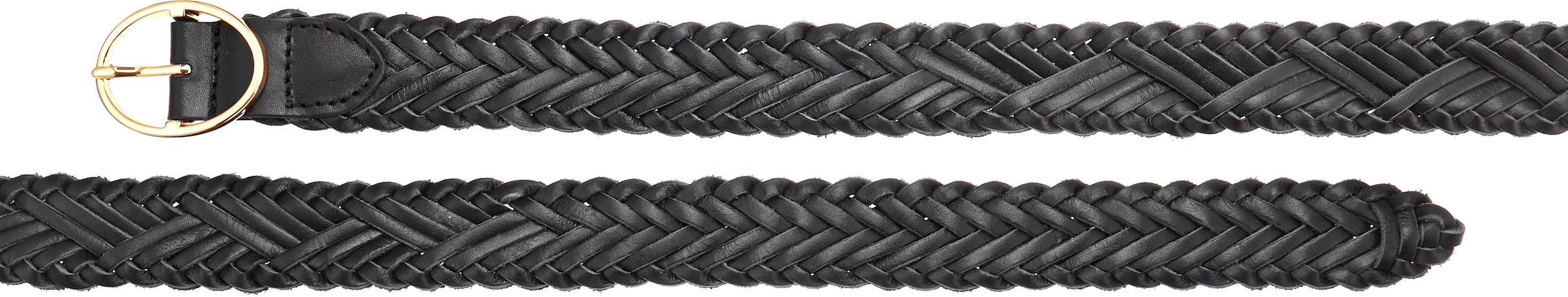 LASCANA Ledergürtel »Hüftgürtel«, Flechtgürtel, Hosengürtel, Gürtel aus Leder für Jeans & Kleider
