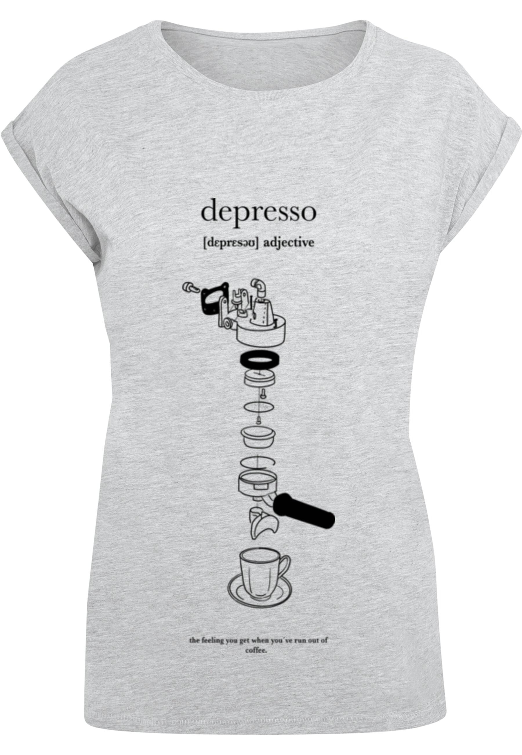 MisterTee T-Shirt "MisterTee Ladies Depresso Extended Shoulder Tee", (1 tlg günstig online kaufen