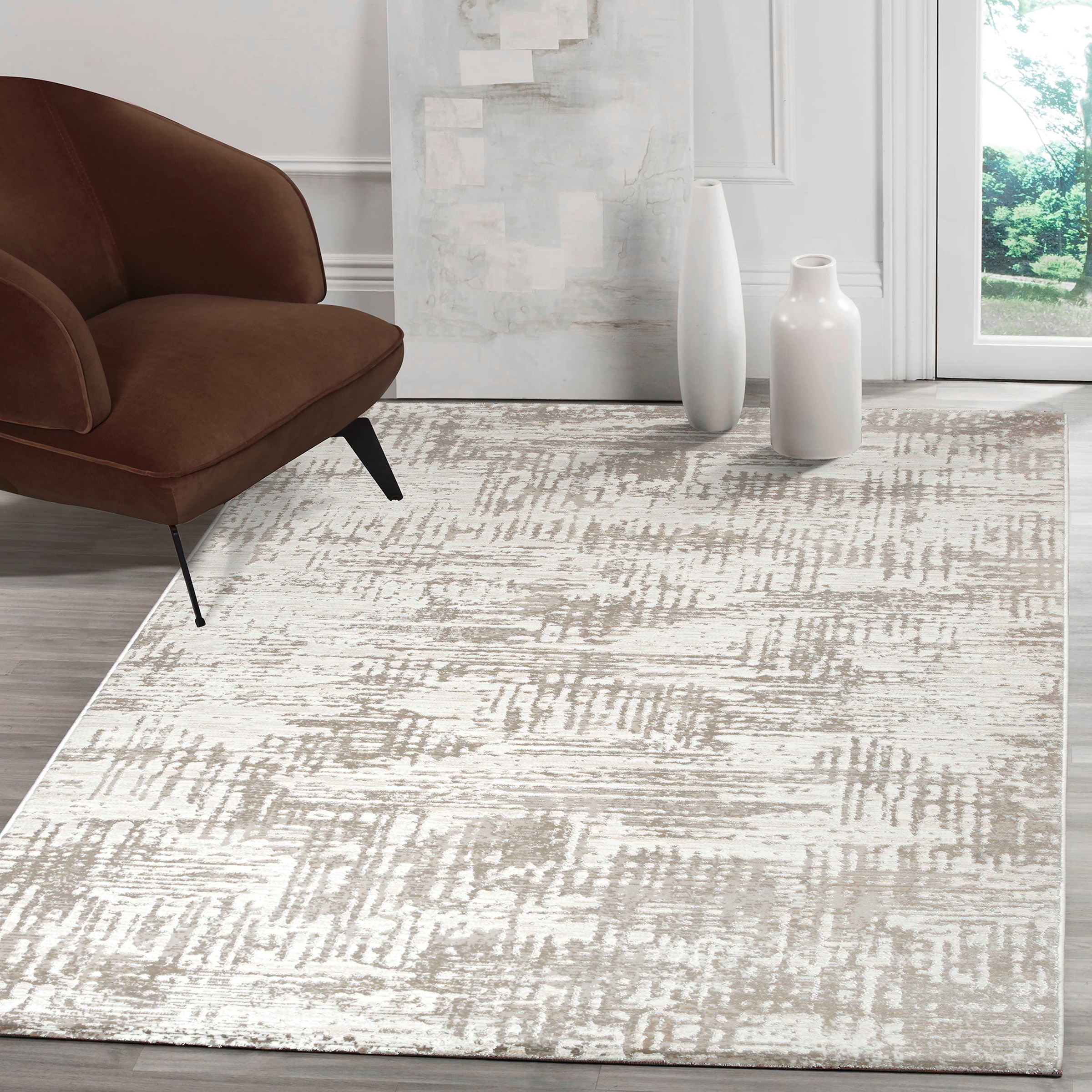Sanat Teppich "Harmony 3215, auch als Läufer und rund" rechteckig 12 mm Höhe Wohnzimmer, Kurzflor, modern, abtrakt, Schlafzimmer