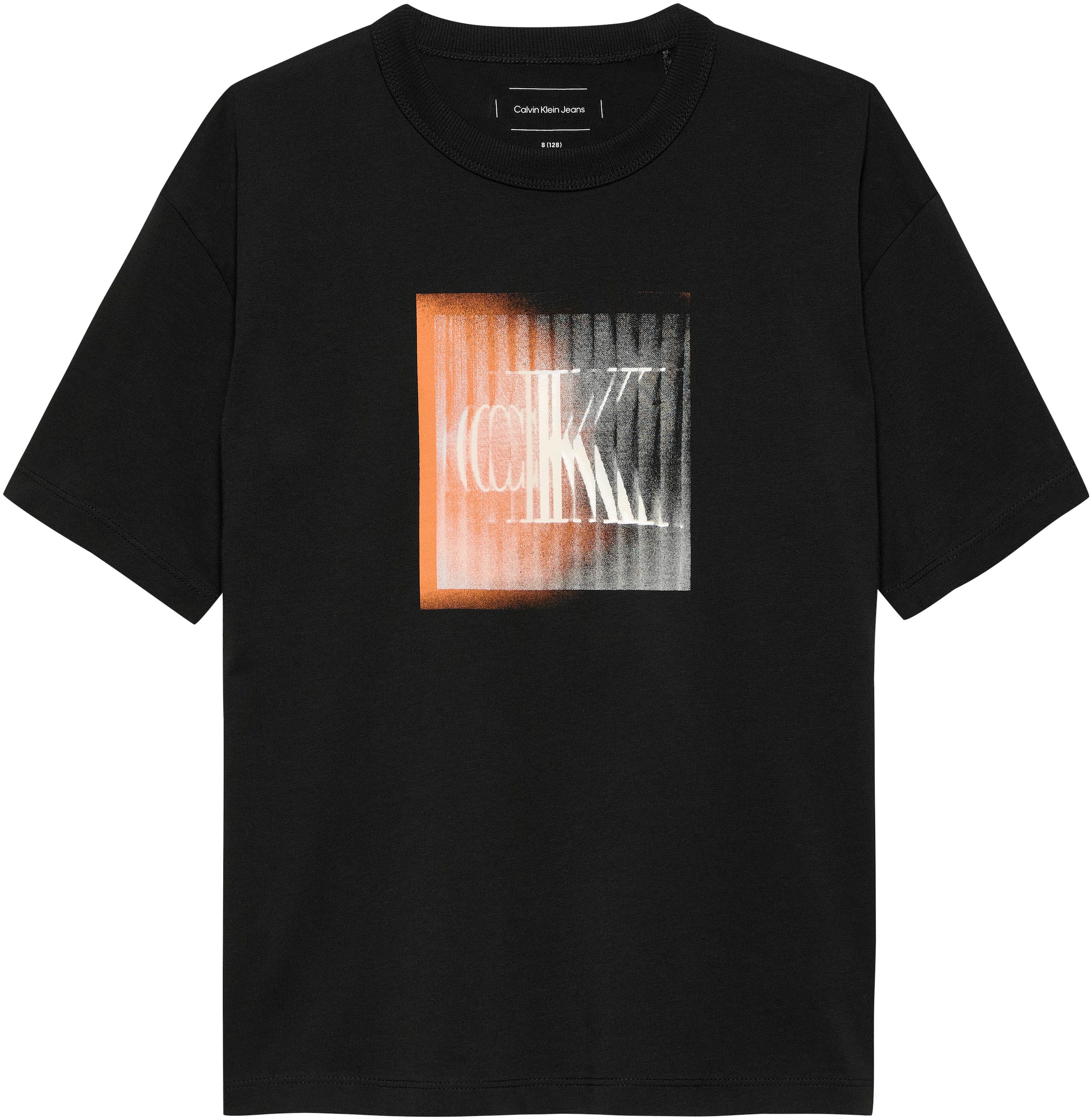 Calvin Klein Jeans Rundhalsshirt »LARGE SHIFTED CK SS T-SHIRT«, für Kinder bis 16 Jahre mit Logoprägung