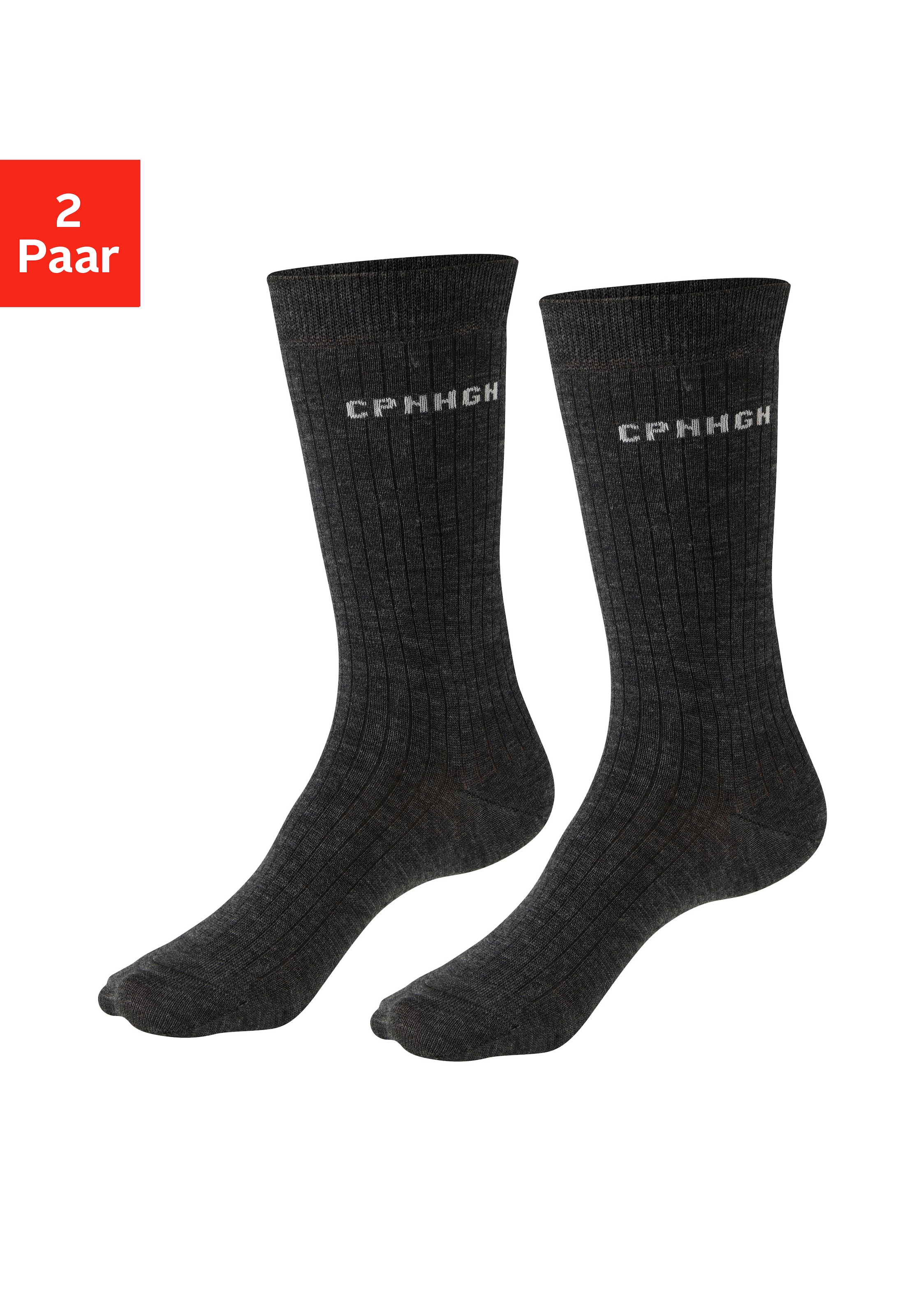 Copenhagen Studios Basicsocken Packung, 2 Paar tlg. gerippt, mit wärmender günstig online kaufen
