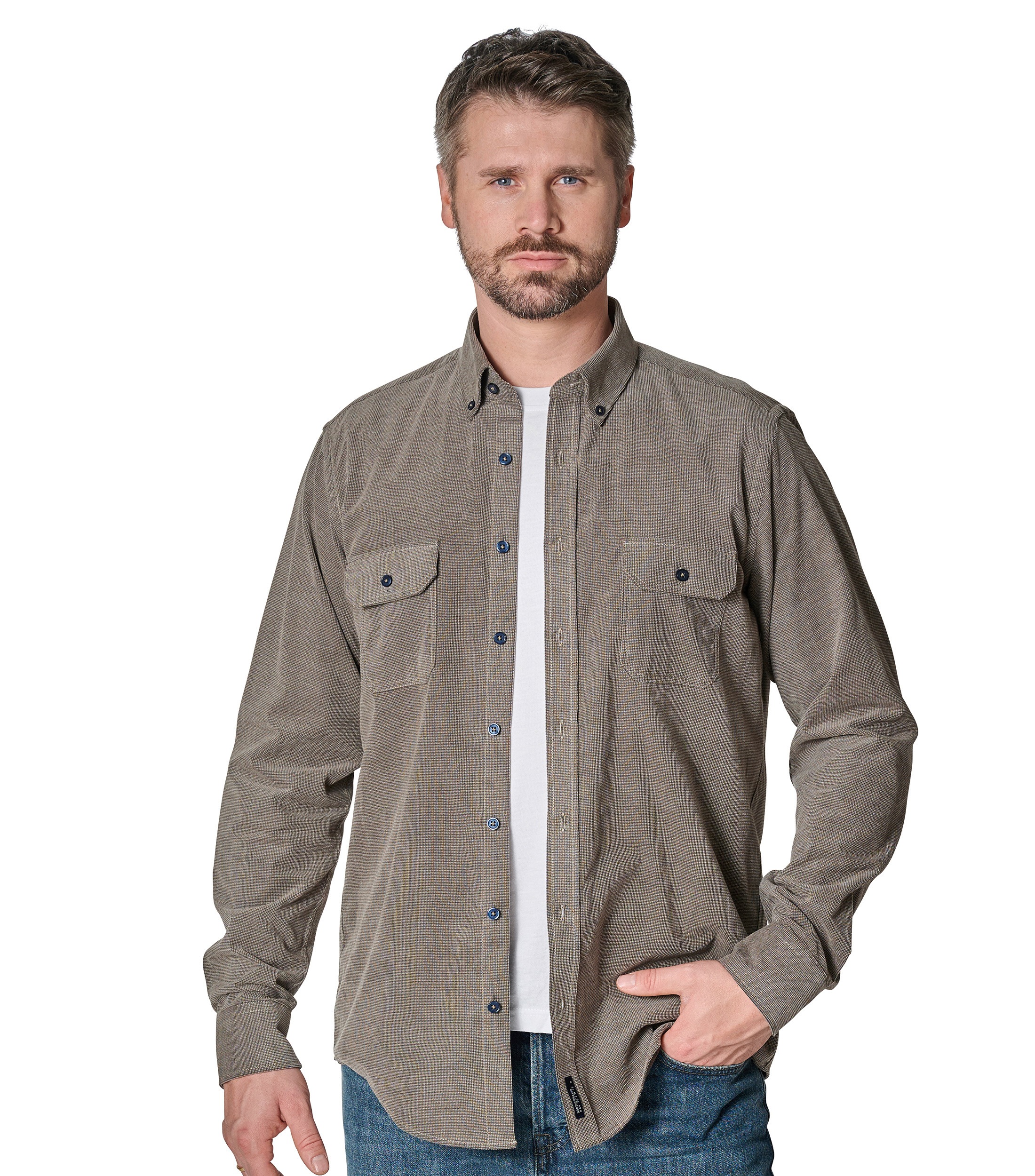 CASAMODA Langarmhemd "CASAMODA Hemdjacke uni" günstig online kaufen