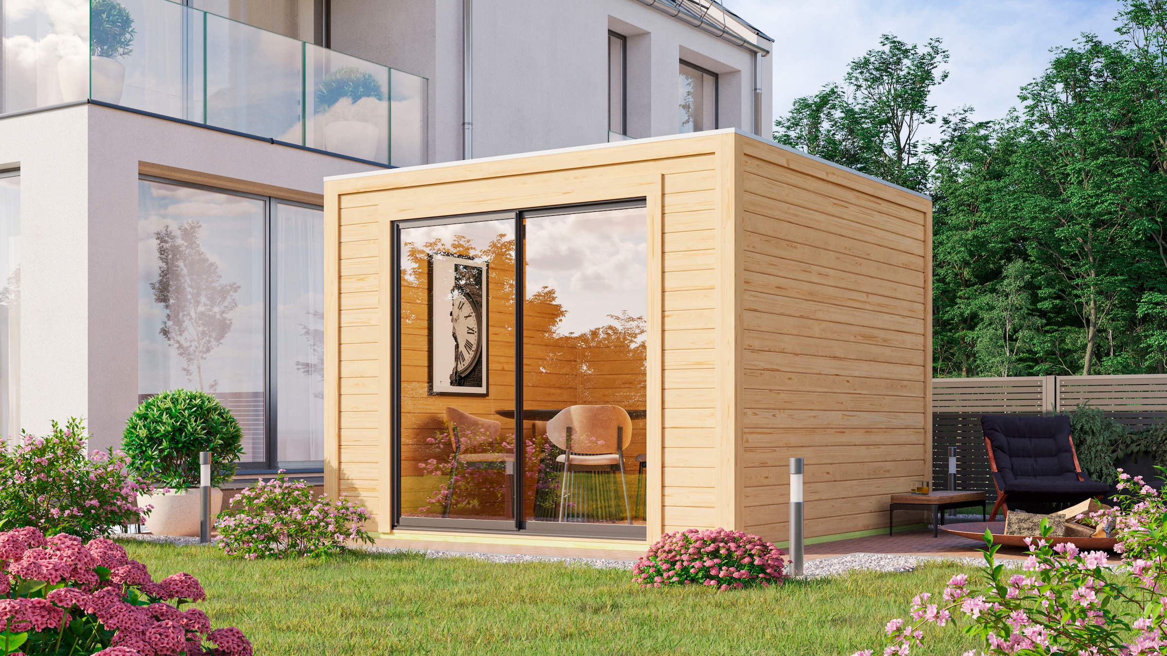 Karibu Gartenhaus »"Ditsche 1"«, naturbelassen oder terragrau