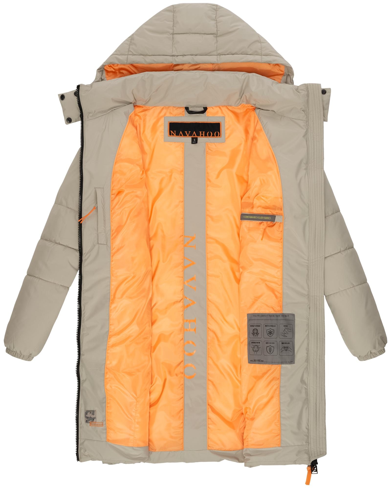 Navahoo Steppmantel »Bliblablubb 14«, Warmer gesteppter Damen Mantel aus recyceltem Polyester
