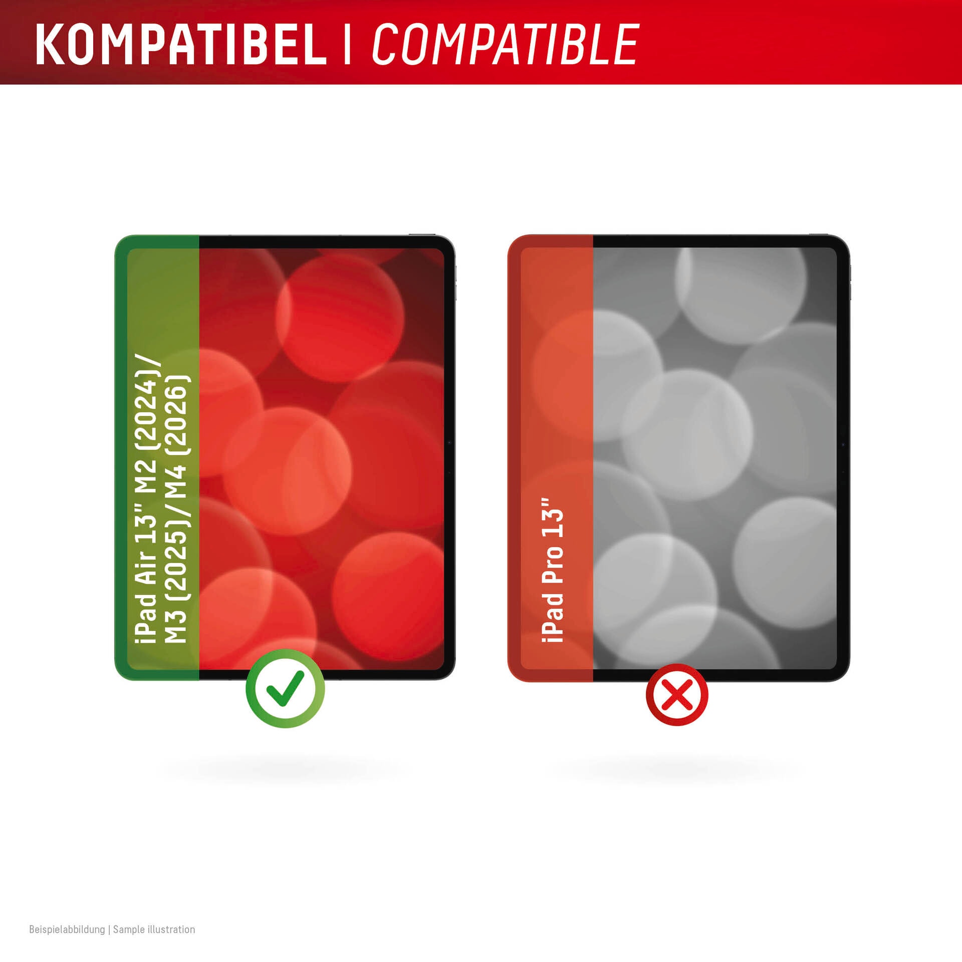 Displex Displayschutzglas »Tablet Real Glass« für Apple iPad Air 13'' (2026) Displayschutzfolie, Schutzfolie, Bildschirmschutz, kratz- & stoßfest