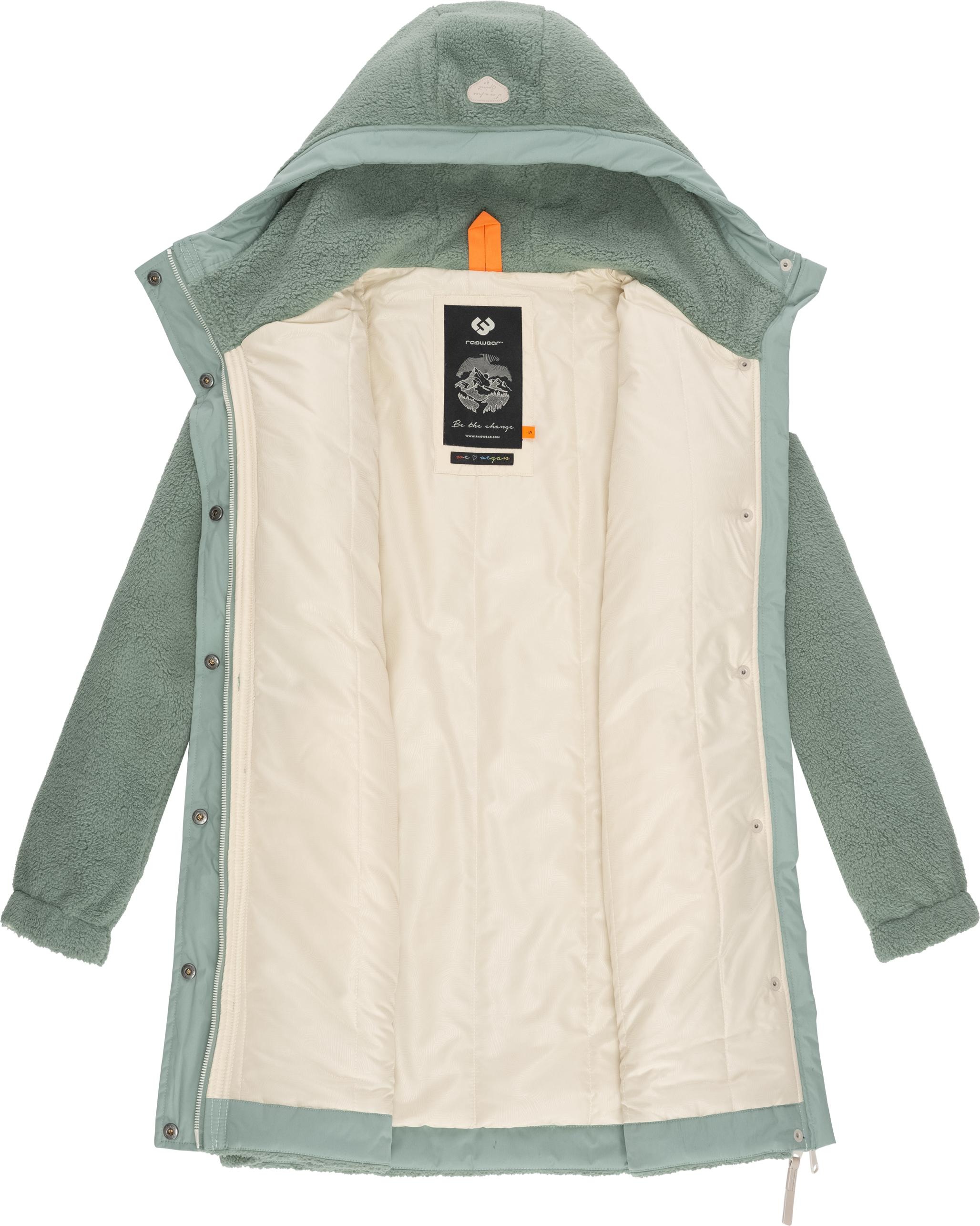 Ragwear Outdoorjacke »Cousy«, mit Kapuze, flauschige Übergangsjacke mit Teddyfell und Kapuze