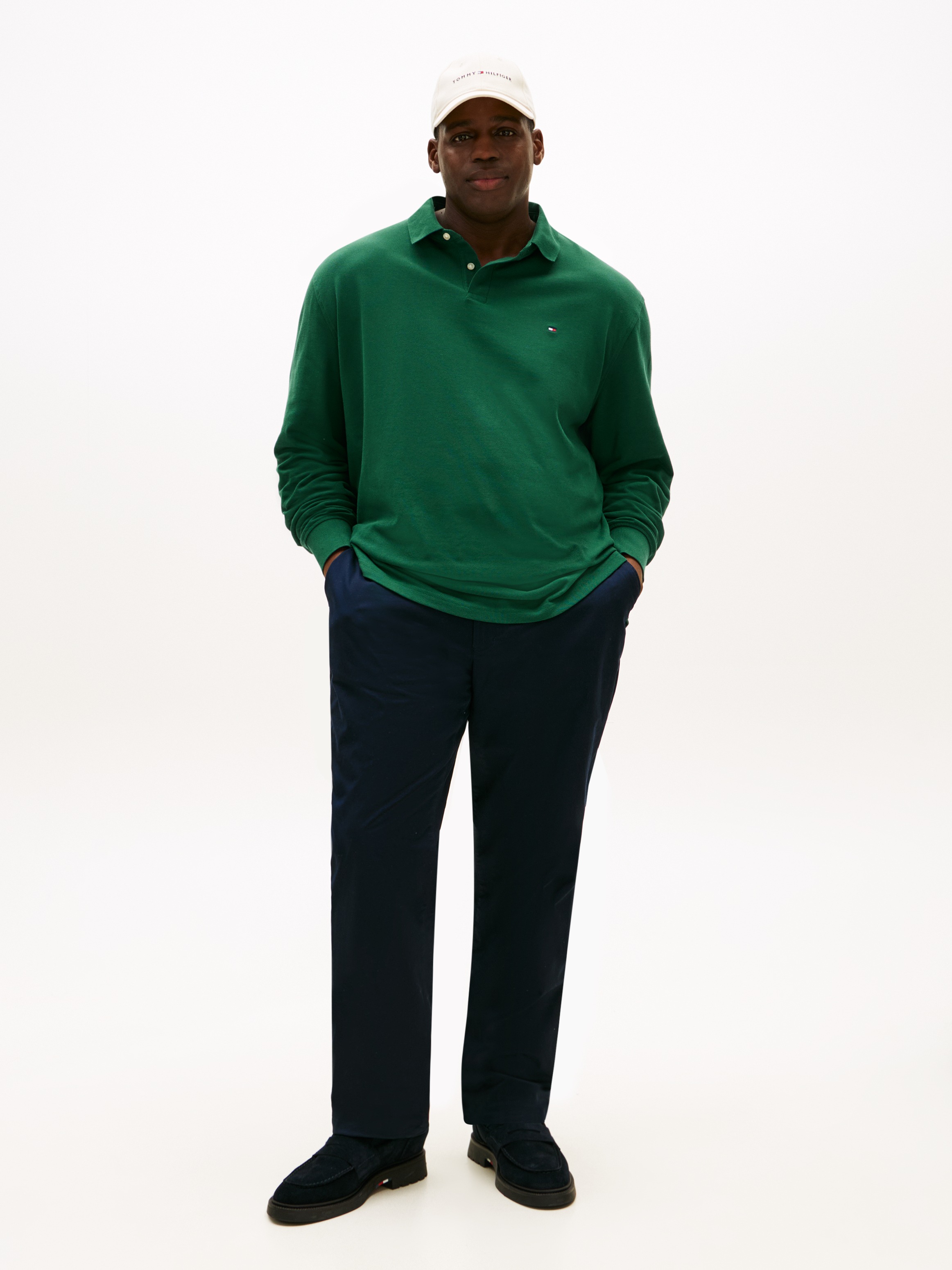 Thumbnail - Tommy Hilfiger Big & Tall Langarm-Poloshirt "BT-1985 REGULAR LS POLO-B" in Großen Größen