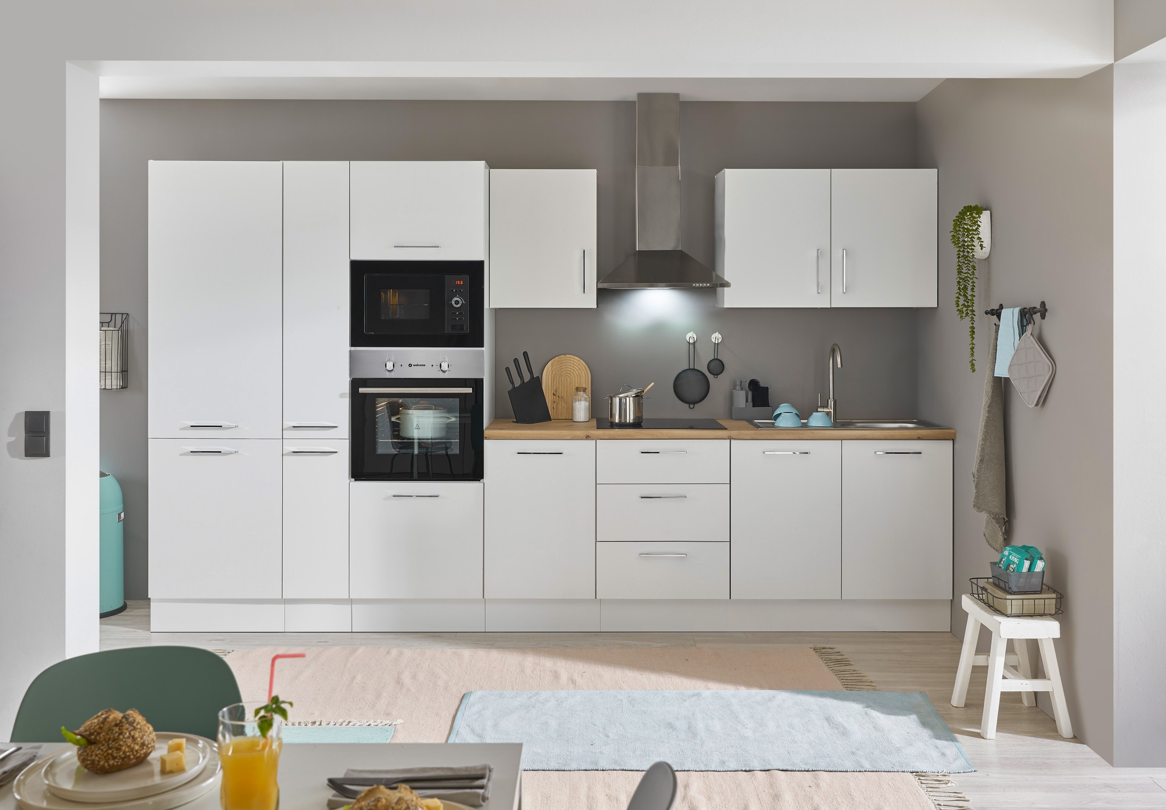 BASIC by Balculina Küchenzeile »Turin«, Breite 360 cm, wahlweise mit E-Geräten