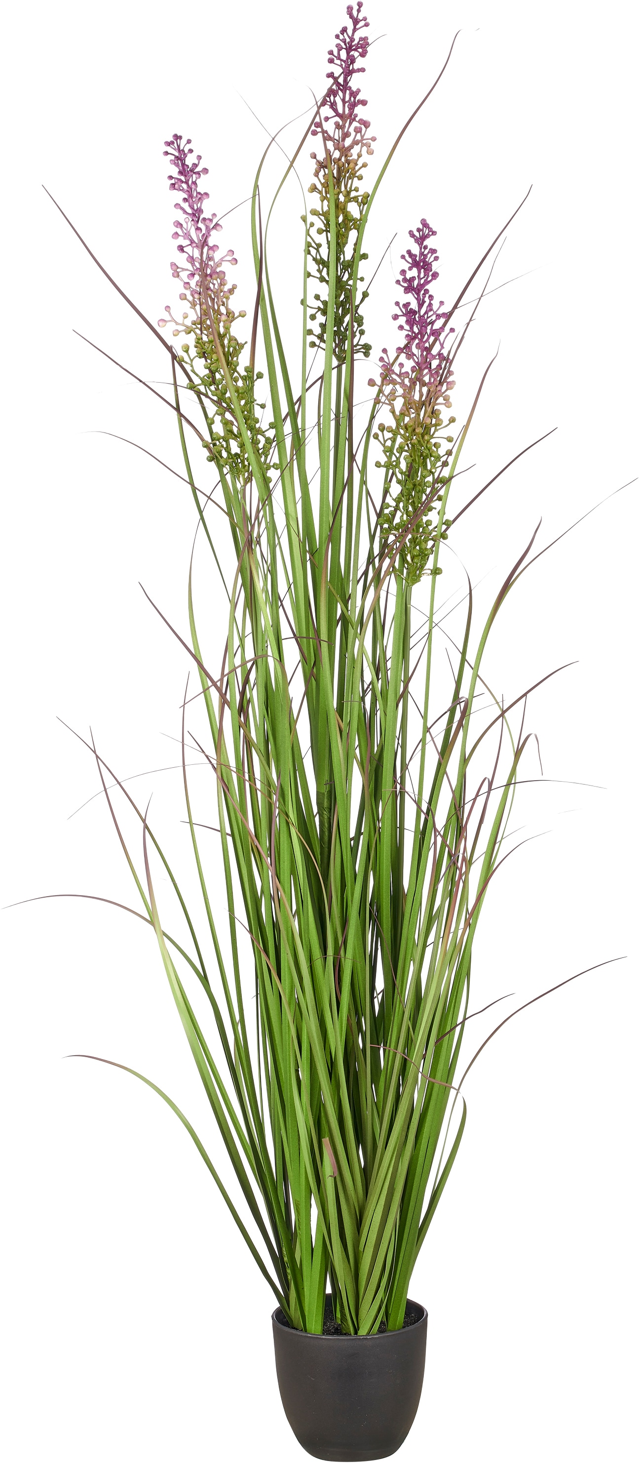 Creativ green Kunstgras "Grasbusch Pennisetum" mit dekorativen Blüten