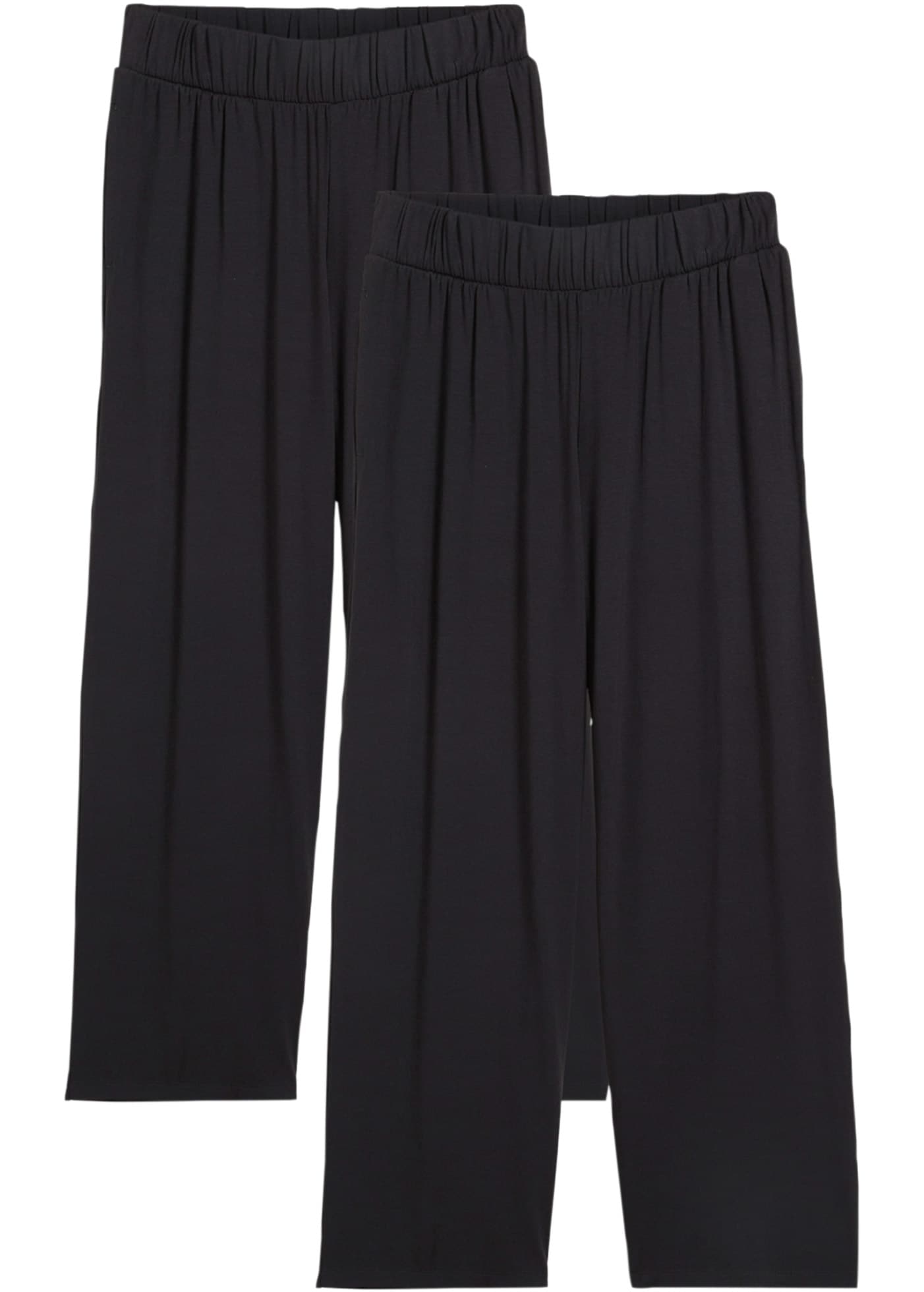 bonprix Jerseyhose "7/8- Shirthose, High-Waist, 2er-Pack" aus Viskose und E günstig online kaufen