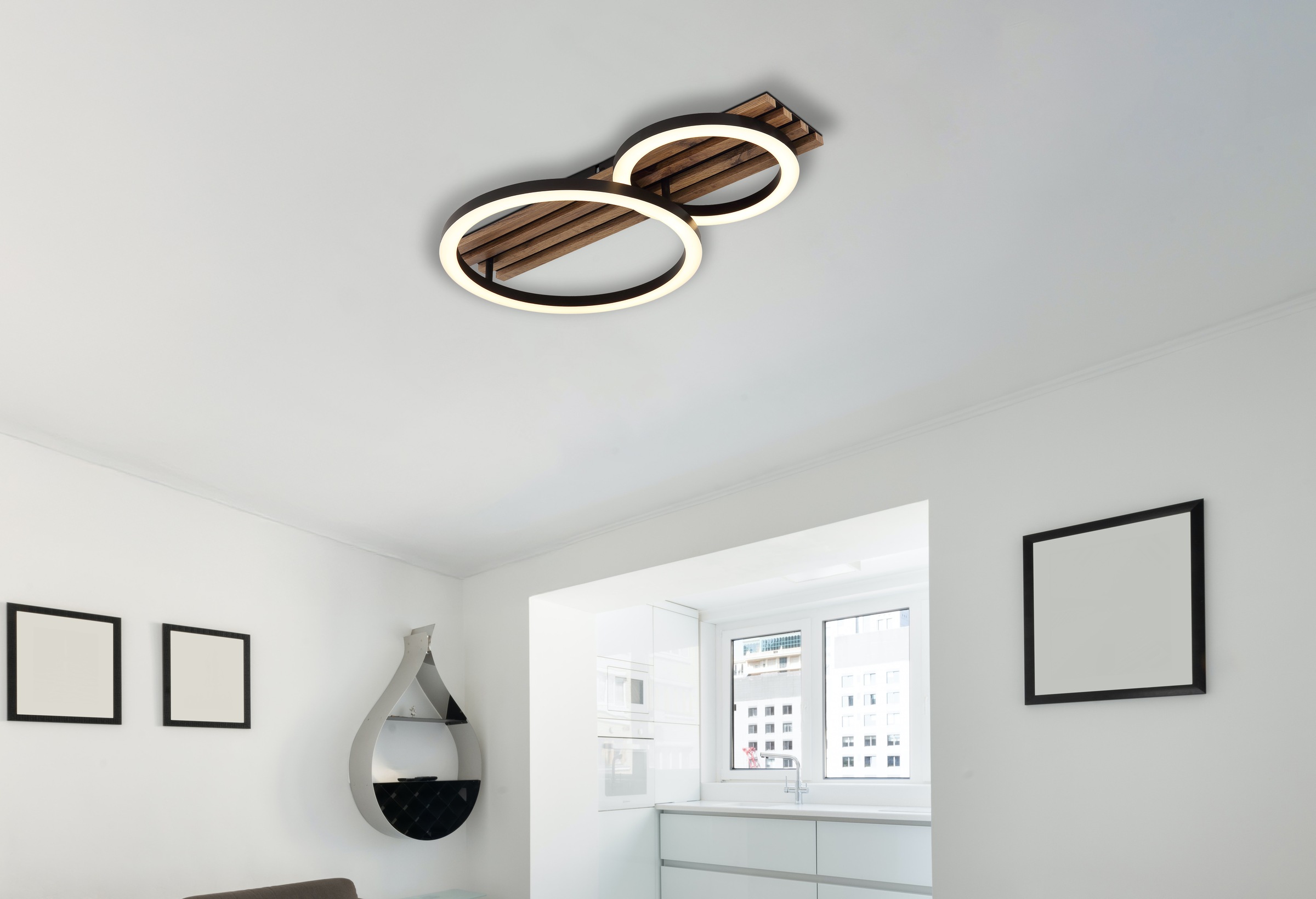 GLOBO LIGHTING Deckenleuchte »TISHA« LED-Modul 1 Stk. Warmweiß Deckenlampe Wohnzimmer-Leuchte Schlafzimmer-Leuchte Flur Küche