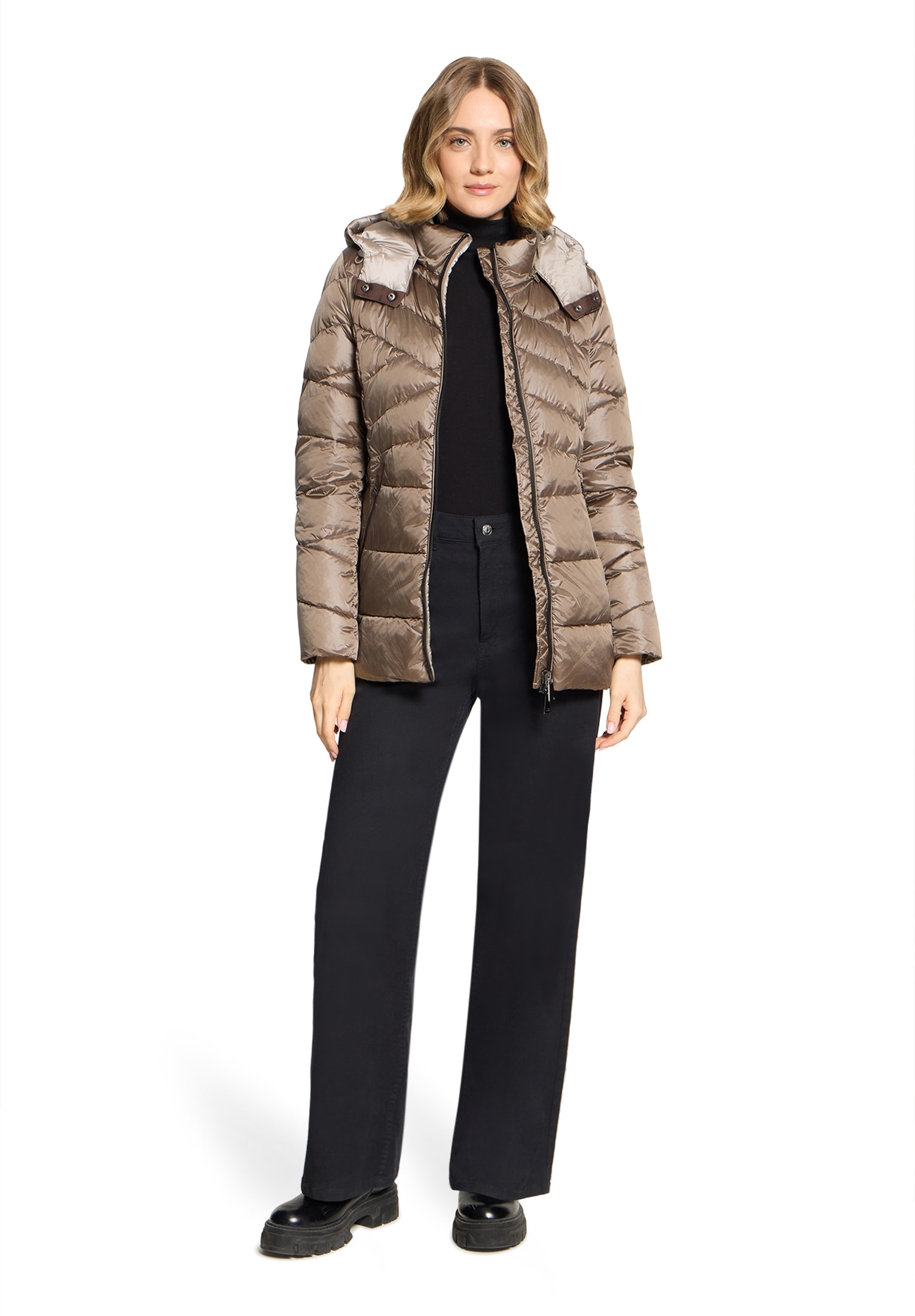 Gil Bret Steppjacke mit Kapuze Winterjacke mit abnehmbarer Kapuze