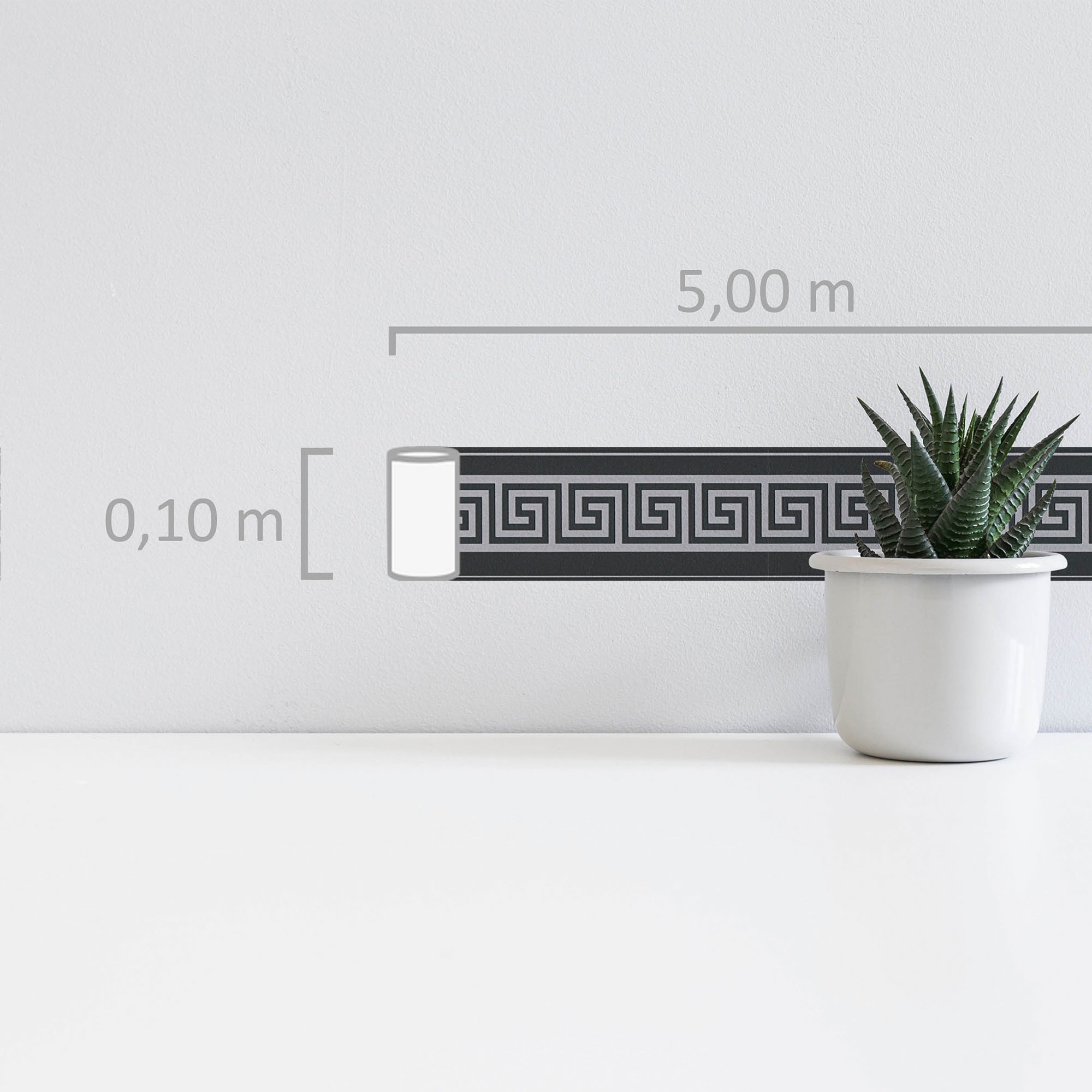 A.S. Création Bordüre »Only Borders 11« Motiv | geometrisch | grafisch strukturiert Tapete Bordüre Geometrische Bordüre Metallic Borte Wohnzimmer Flur