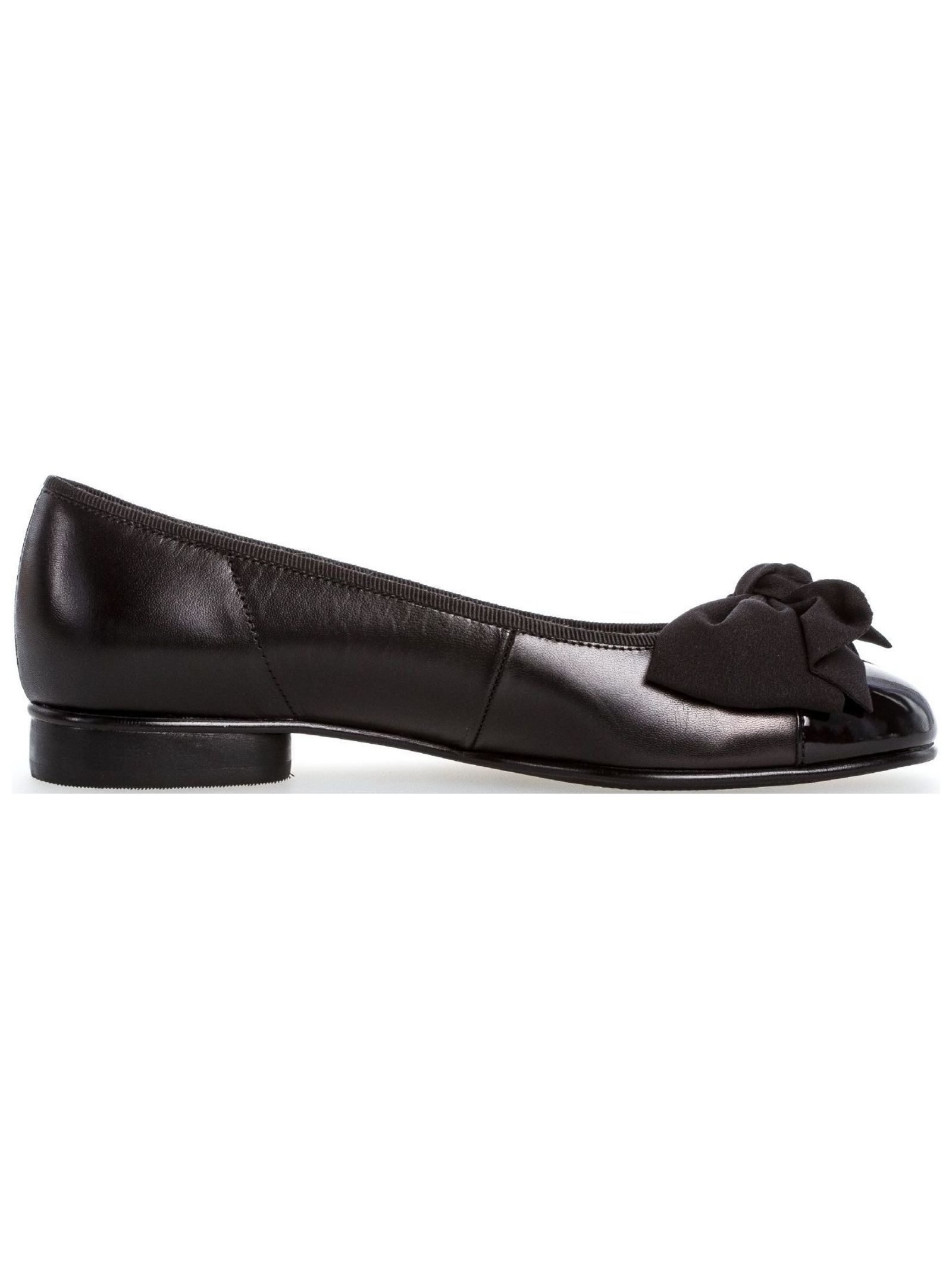 Ballerina GABOR "Gabor Ballerinas Leder/Textil", Damen, Gr. 40,5, schwarz, Leder, Textil, Schuhe Ballerina 6