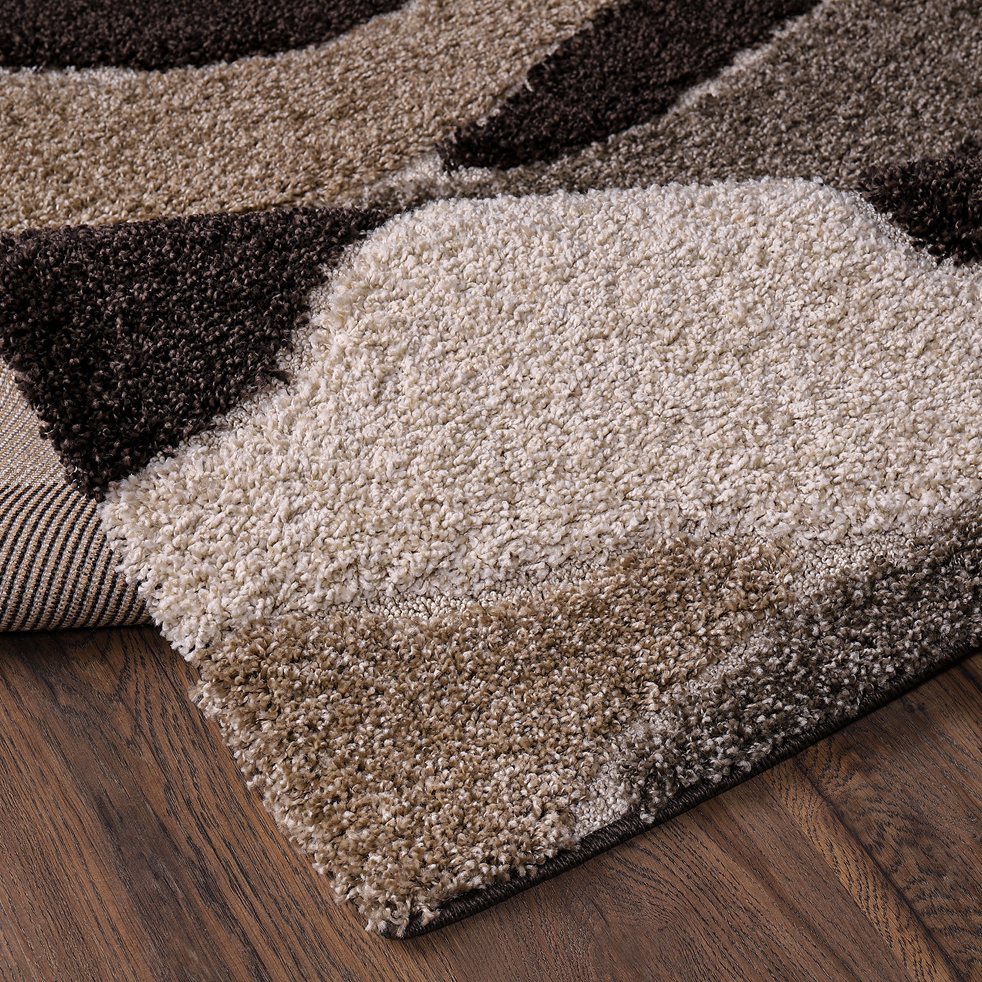 SANAT 3508 Shag Rug Dark Brown 200x280cm 3