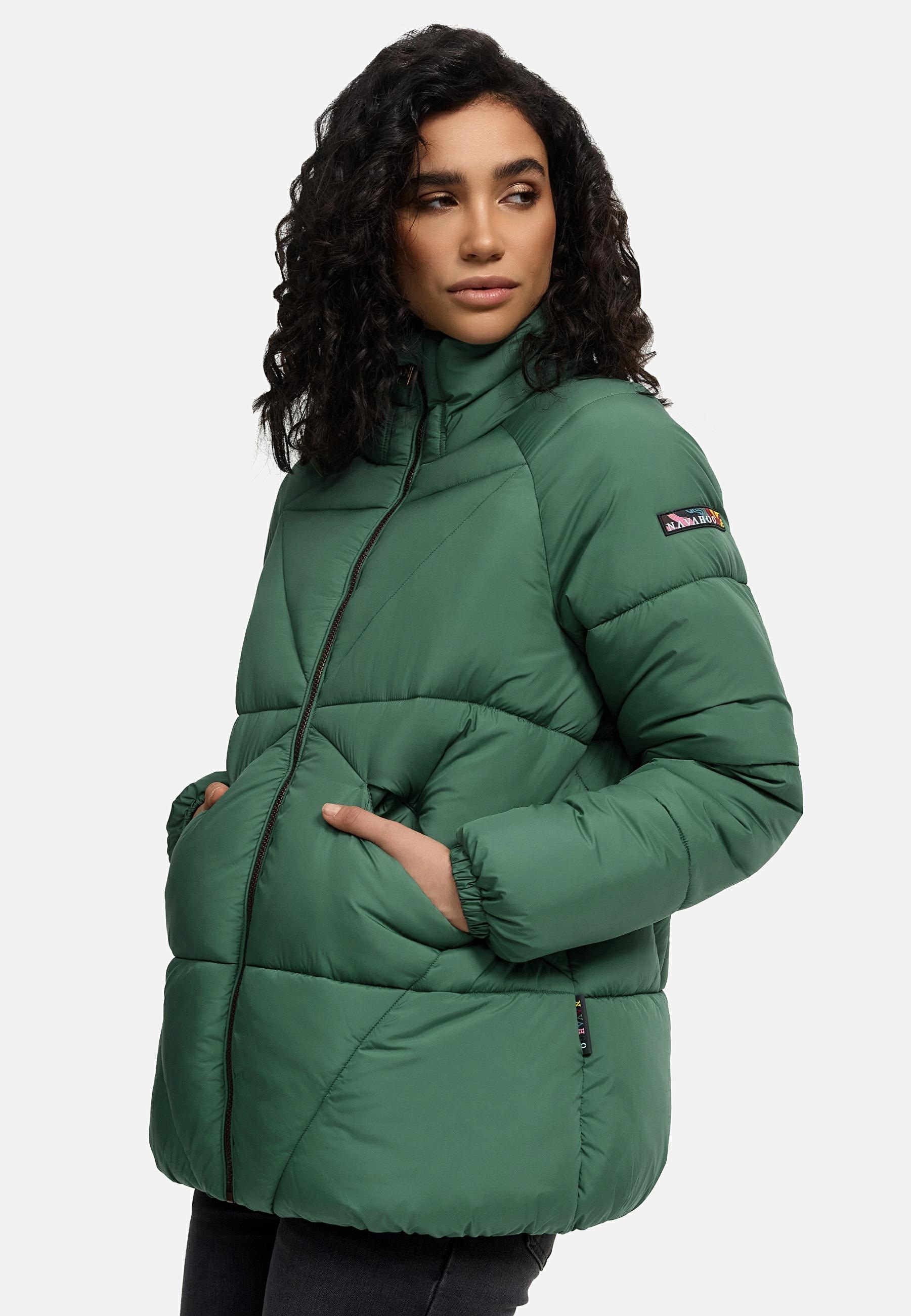 Navahoo Steppjacke »Schokolinaa 14«, ohne Kapuze, Winterjacke mit modischer Steppung & hohem Kragen