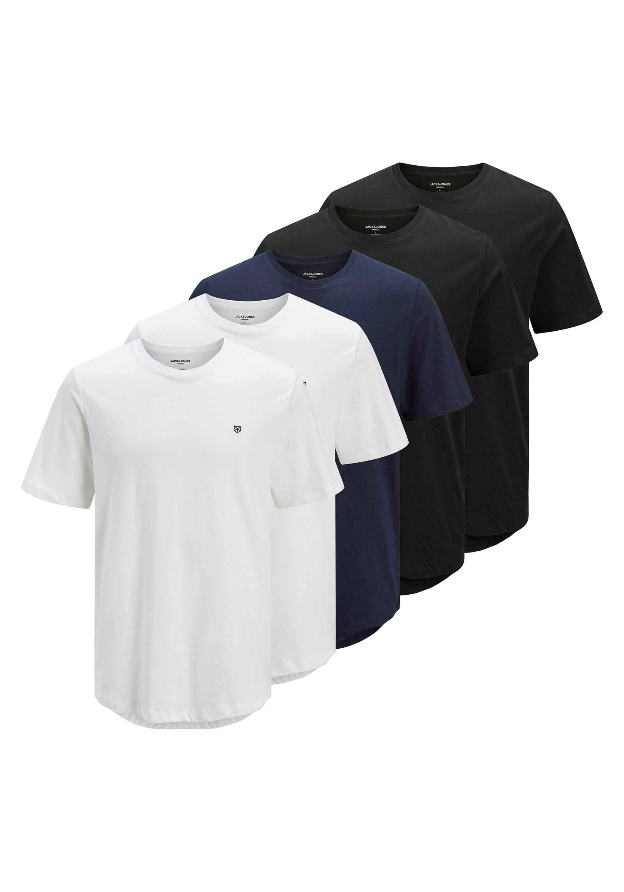 Jack & Jones T-Shirt "T-Shirt JPRBLABRODY TEE CREW NECK 5PK 5er Pack" 5 tlg günstig online kaufen