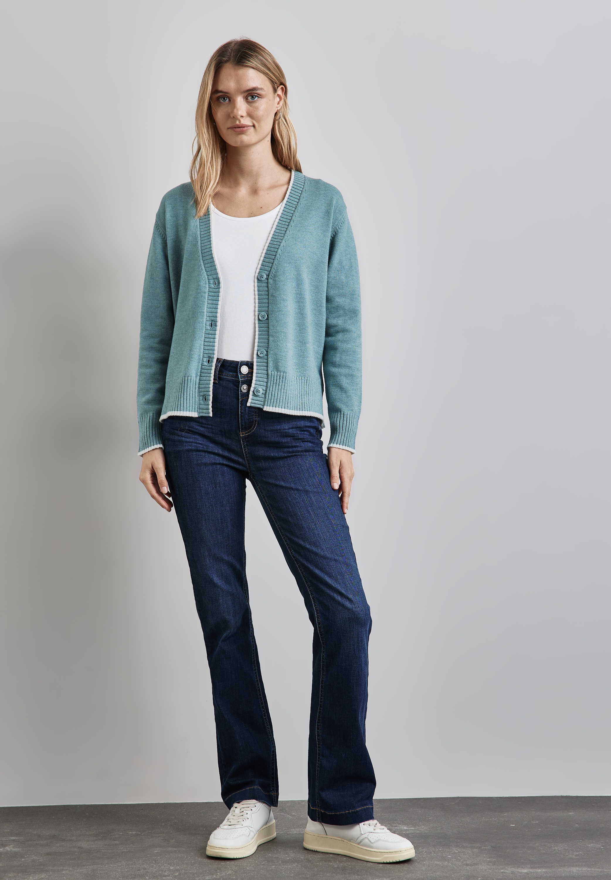 STREET ONE Cardigan, mit V-Ausschnitt