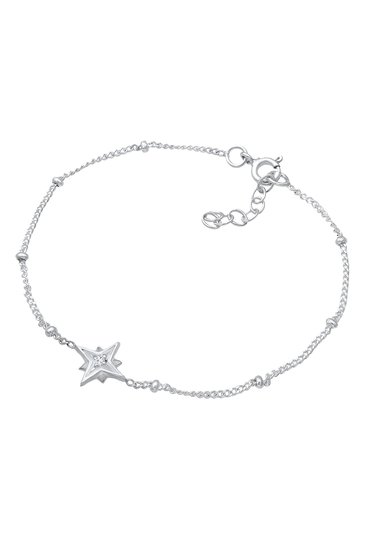 Elli Armband »Stern Topas Weiß 925 Sterling Silber«