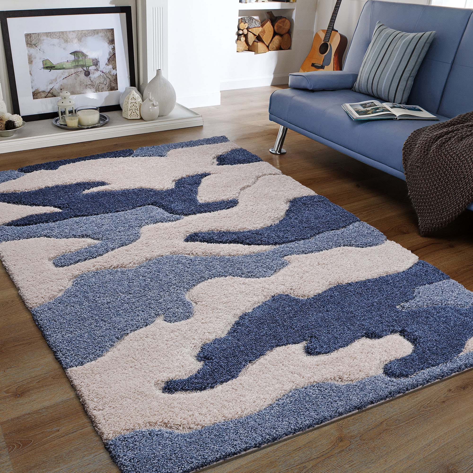Sanat 1100000002199 "Luxus 3508, auch in Rund erhältlich" rechteckig 30 mm Höhe robuster Langflor, weich, Wohnzimmer, Schlafzimmer