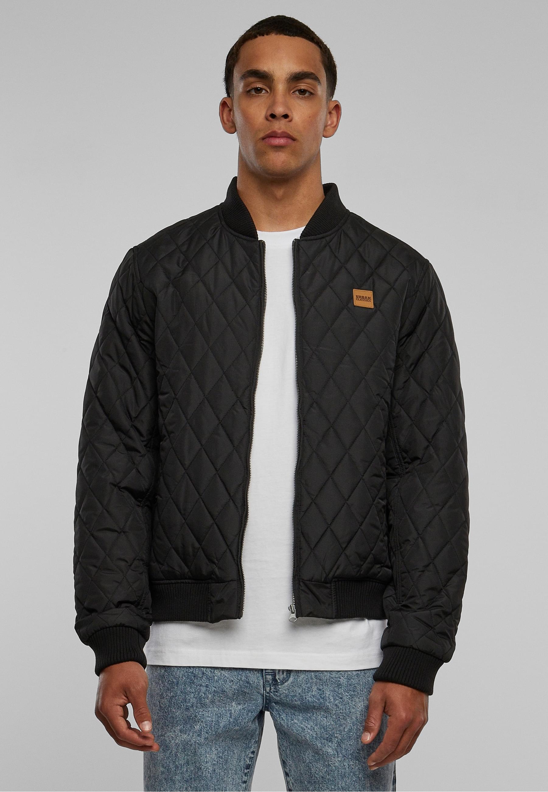 URBAN CLASSICS Allwetterjacke »Urban Classics Herren Diamond Quilt Jacket«, (1 St.), ohne Kapuze