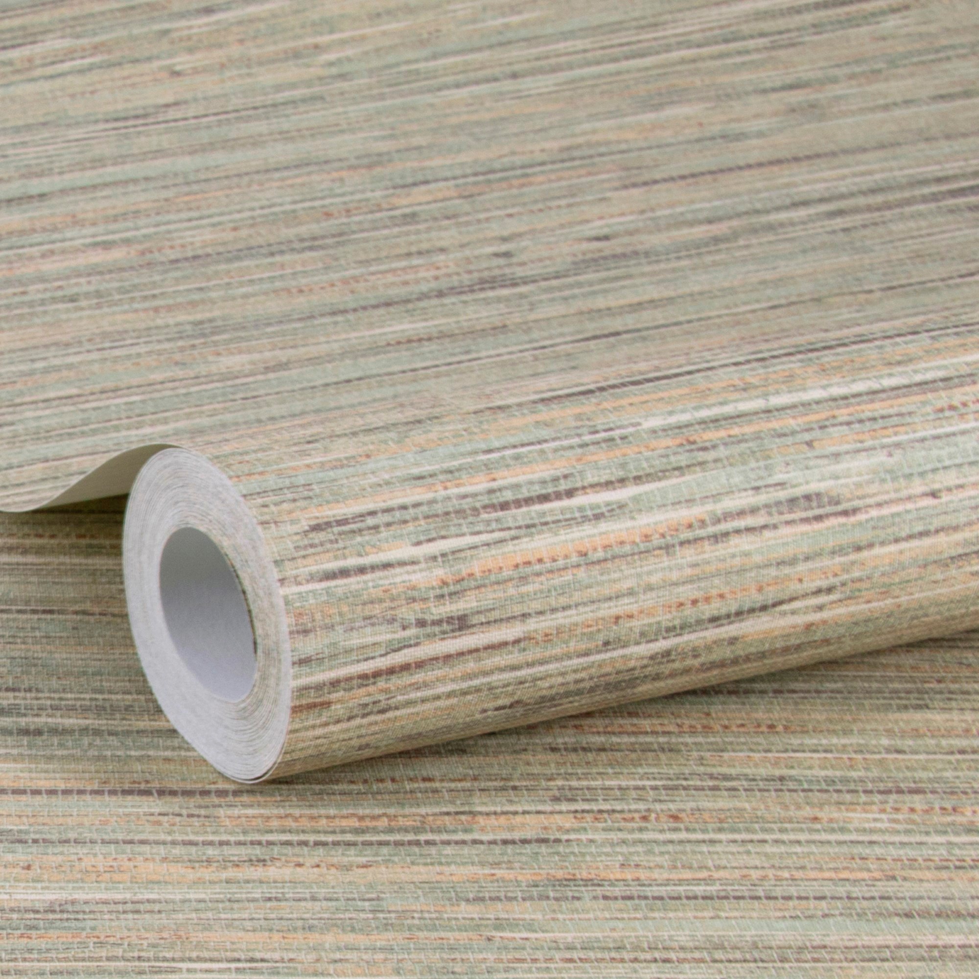 WOW Vliestapete »Grasspaper olive Braun«, FSC® zertifiziert, mit lebhaftem Druck, 10 Meter Länge