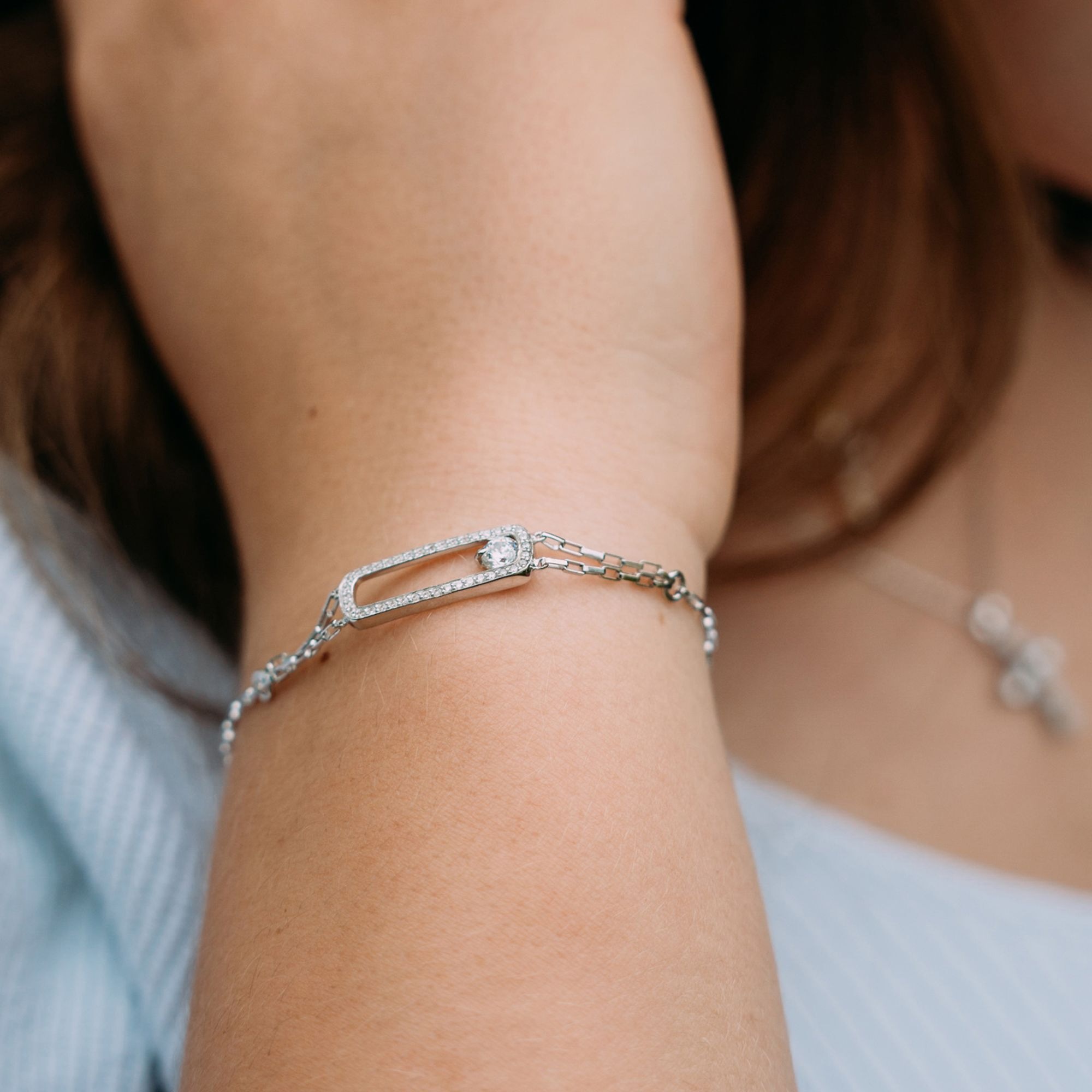 Julie Julsen Armband »925 Silber rhodiniert Zirkonia weiß«