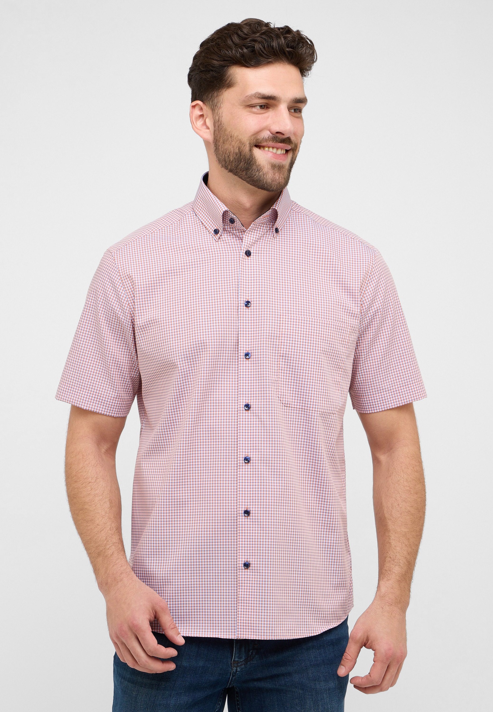 Eterna Kurzarmhemd "COMFORT FIT" NON IRON (bügelfrei) günstig online kaufen