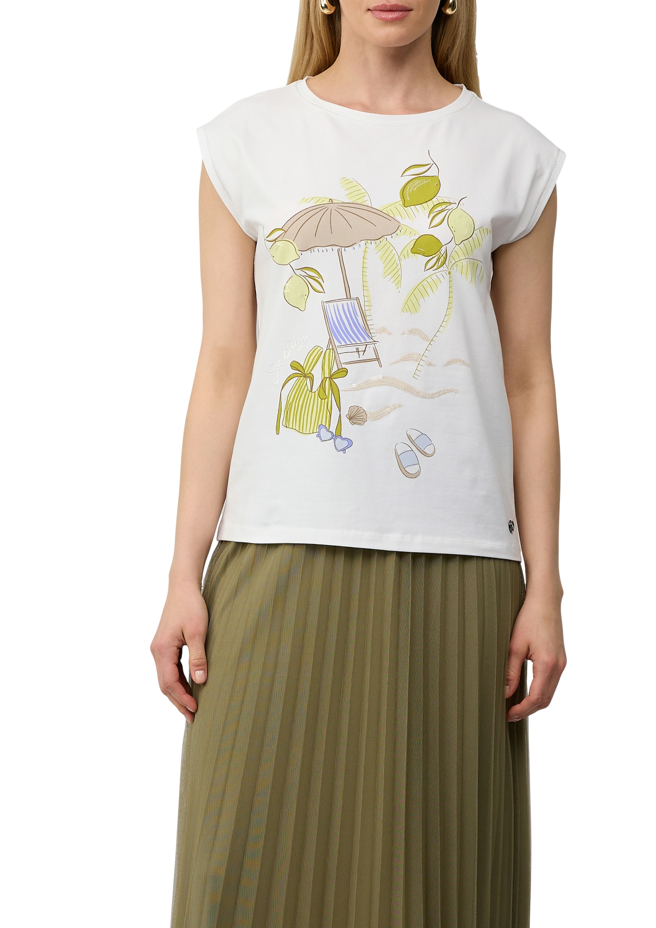 s.Oliver BLACK LABEL T-Shirt, mit Motiv Print günstig online kaufen