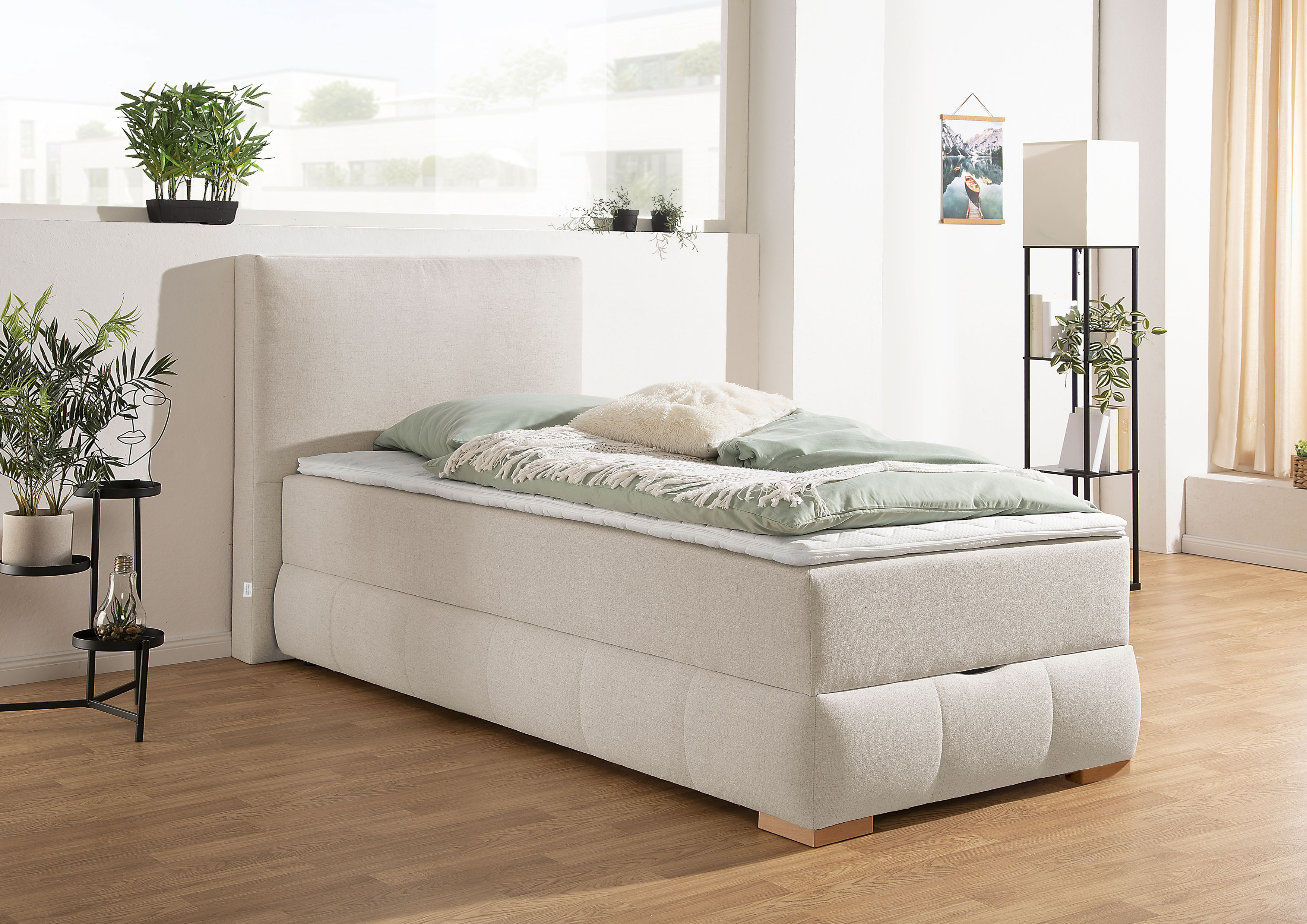 OTTO home "Wehma mit Kopfteil inkl. Bettkasten" in H2, H3 & H4 wählbar, inklusive Topper
