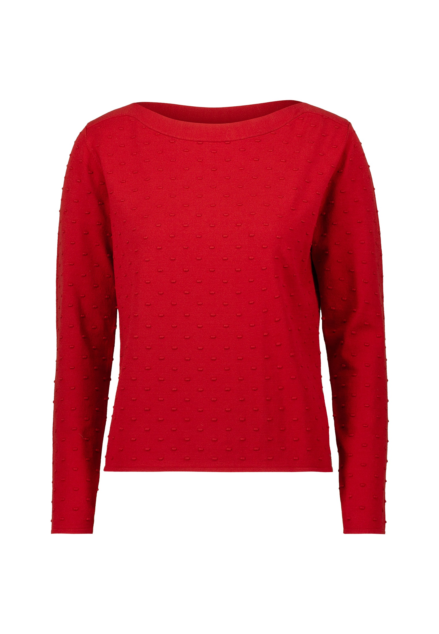 Zero Strickpullover »zero Pullover mit Punktstickerei«, (1 tlg.), weiteres Detail