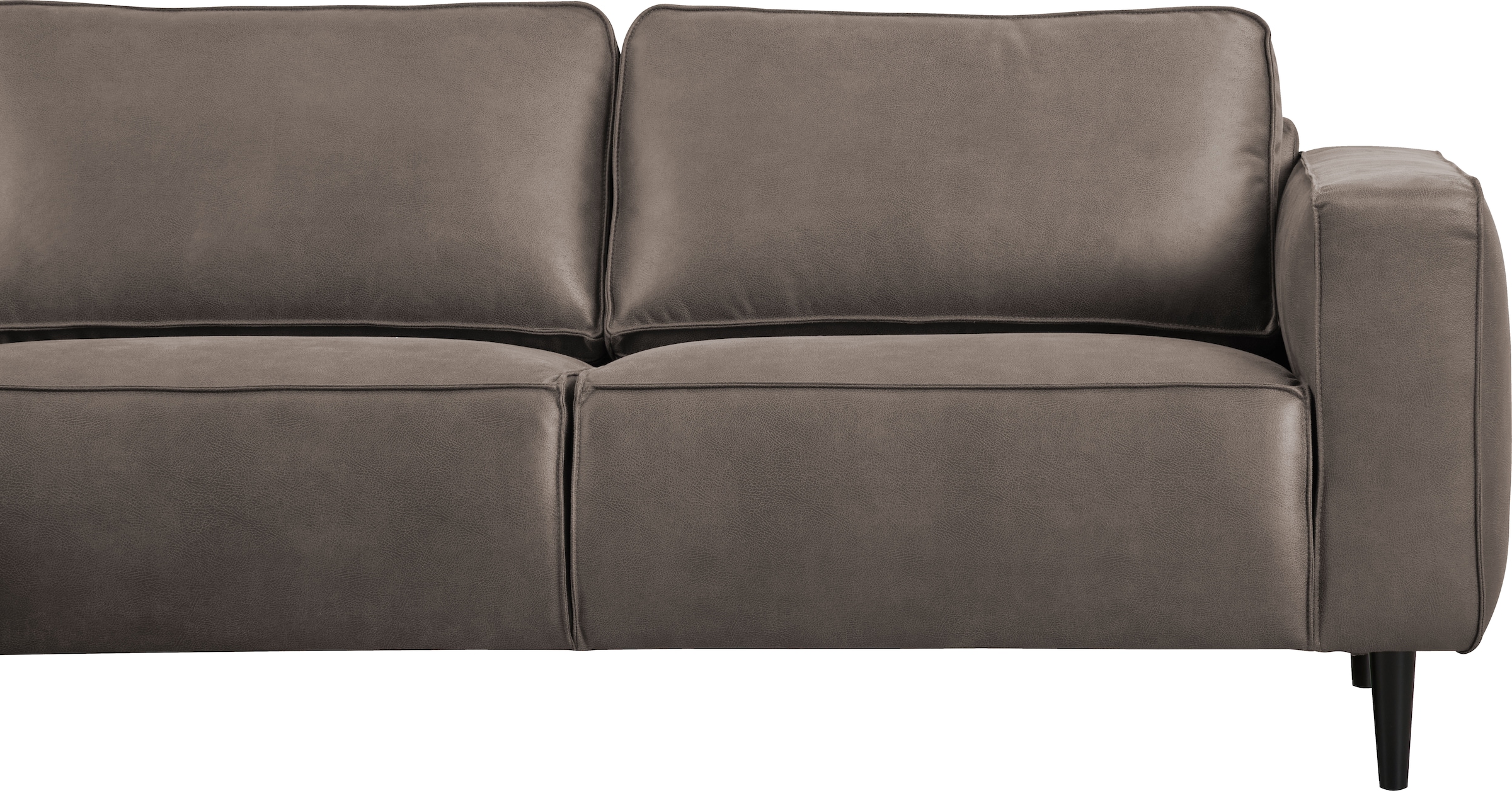 Places of Style Ecksofa »Fumone, Lederoptik oder Soft-Touch Chenille«, Breite 260, mit schwarzen Massivholzfüßen