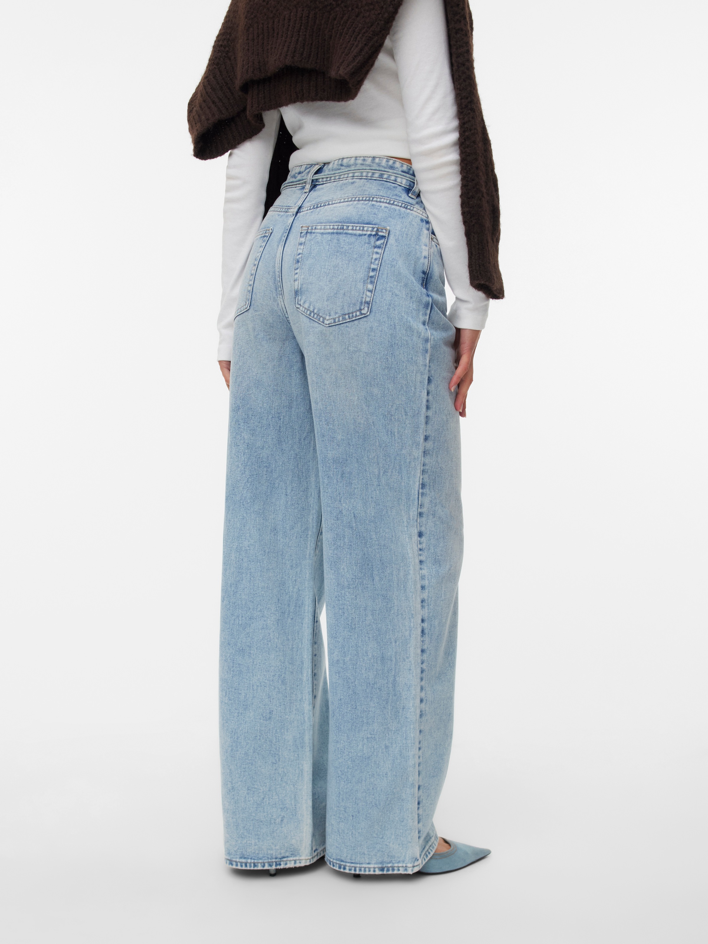 Vero Moda Weite Jeans "VMWIEN MR WIDE BELT JEANS SI338 NOOS" günstig online kaufen