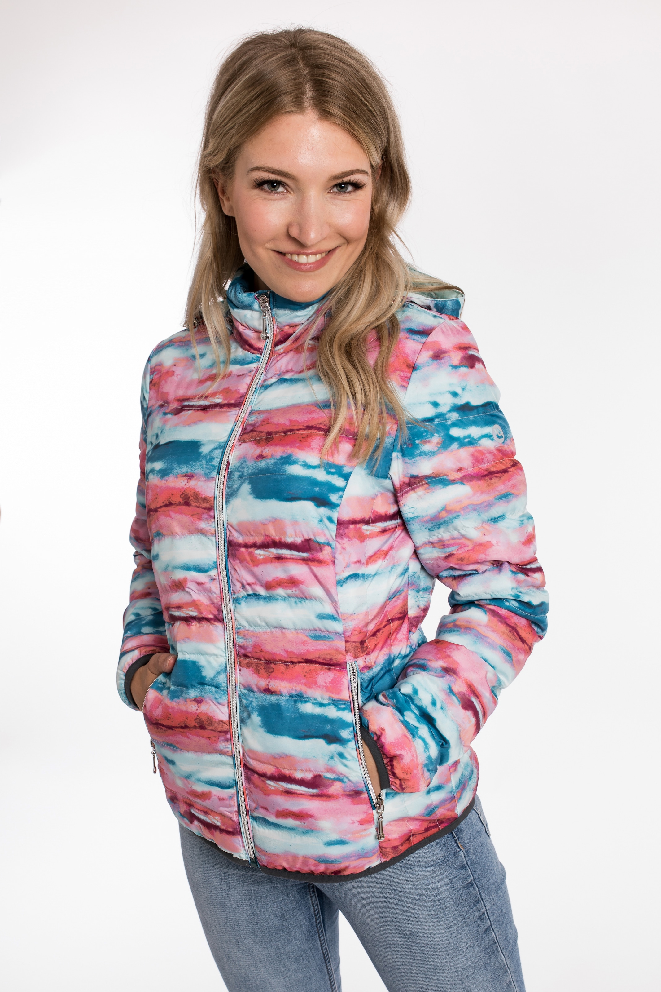 DEPROC Active Winterjacke "WILDCAT HILL Women", Steppjacke mit außergewöhnlichem Design