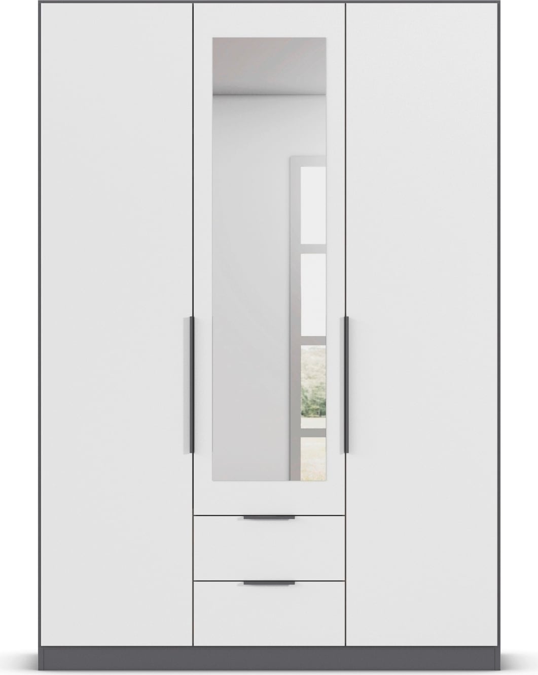rauch Drehtürenschrank »Kleiderschrank Schrank Garderobe KREFELD optional mit Spiegel«, mit 3 Griff-Varianten, inkl. praktischen Schubladen MADE IN GERMANY