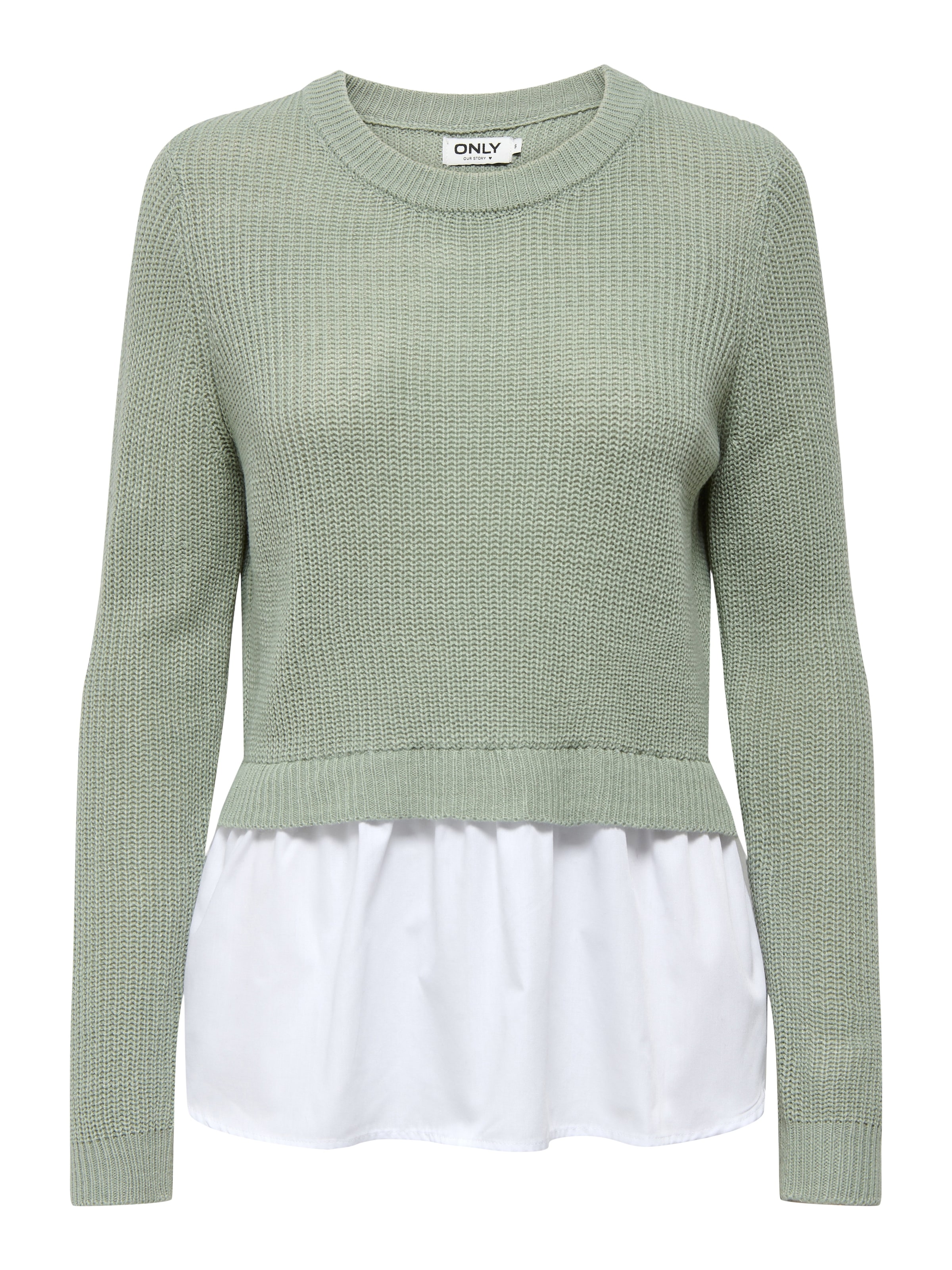 ONLY Rundhalspullover »ONLVIVIANA LS MIX O-NECK CC KNT«