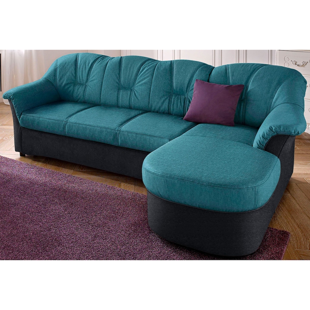 DOMO collection Ecksofa »Flores Schlafsofa, B/T/H: 233/142/86 cm, L-Form«