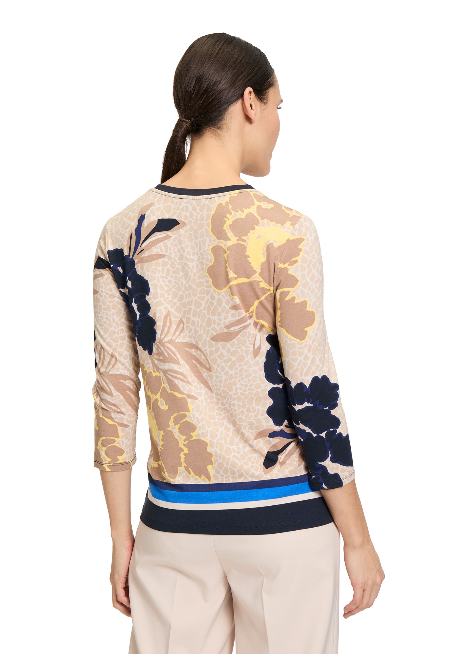 Betty Barclay 3/4-Arm-Shirt »Betty Barclay Ringelshirt mit Rippbündchen«, (1 tlg.), Glitzersteine