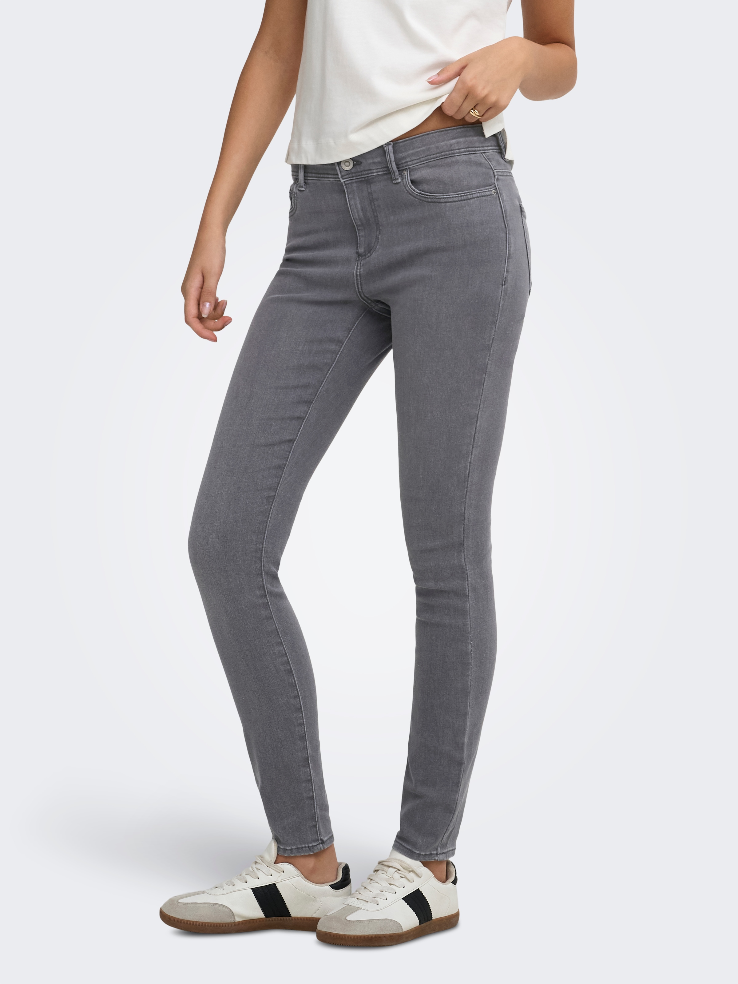 ONLY Skinny-fit-Jeans "ONLLINEA MID WAIST LANK SK DNM" Baumwollmischung, mid waist, skinny fit