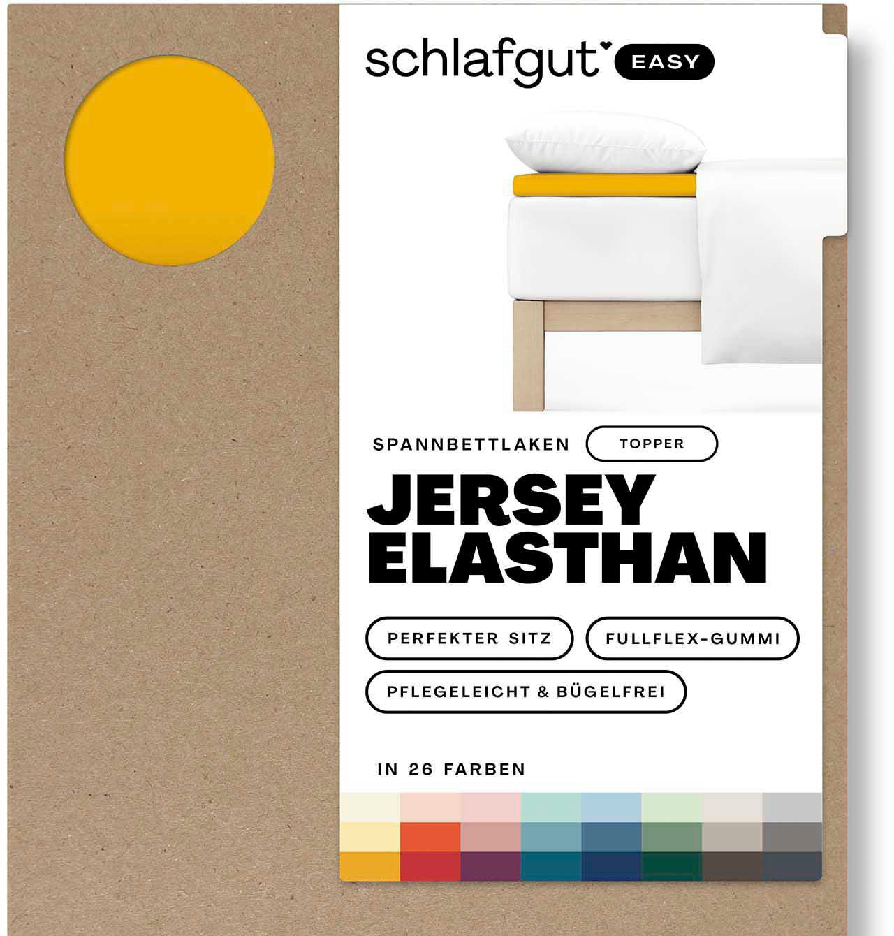 Schlafgut Spannbettlaken "EASY Jersey Elasthan Topper", MADE IN GREEN by OEKO-TEX