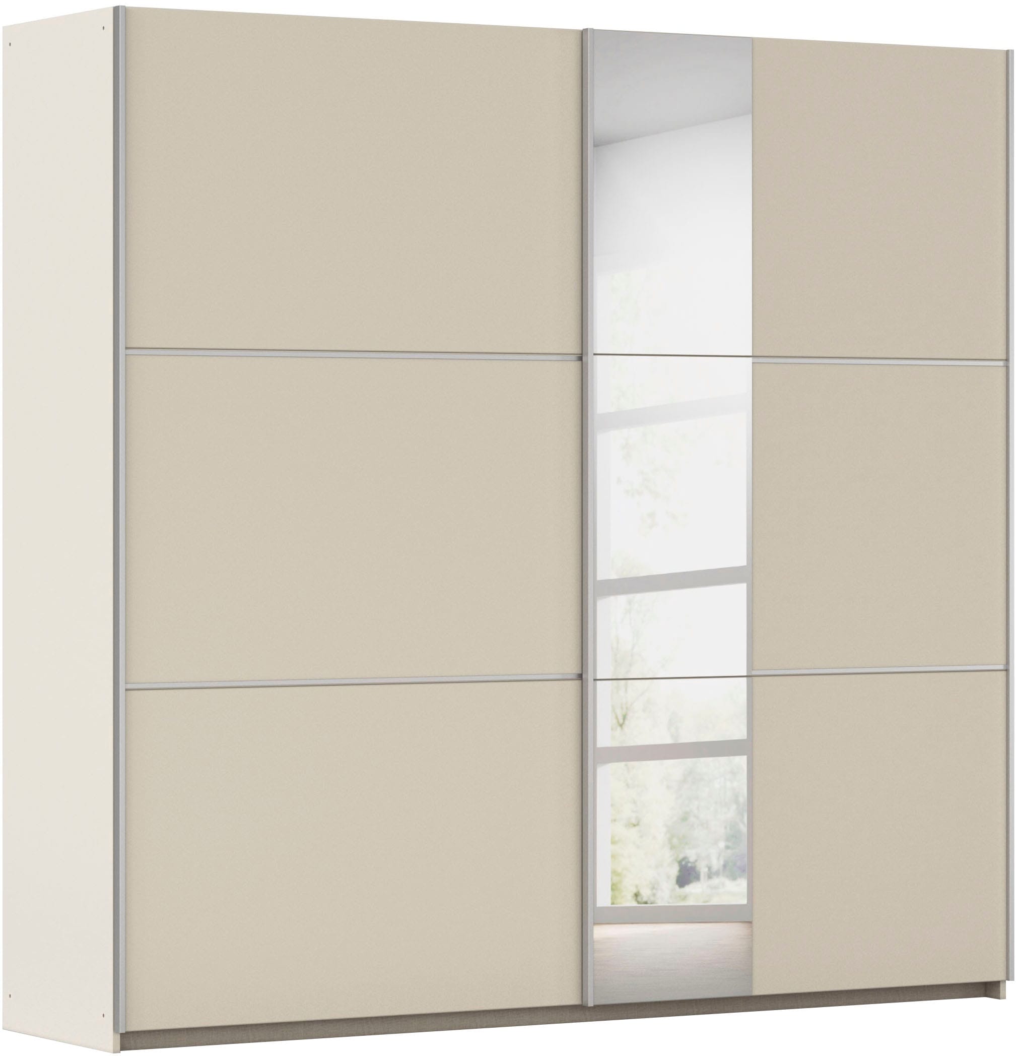 OTTO home Kleiderschrank "Mehrzweckschrank Aktenschrank Möbel Mietswohnung TOPSELLER ASTANA" 3 Ausstattungen BASIC/CLASSIC/PREMIUM (inkl. SOFT-CLOSE-FUNKTION), mit 3 Spiegelelementen, Metallgriffleisten alufarbig MADE IN GERMANY